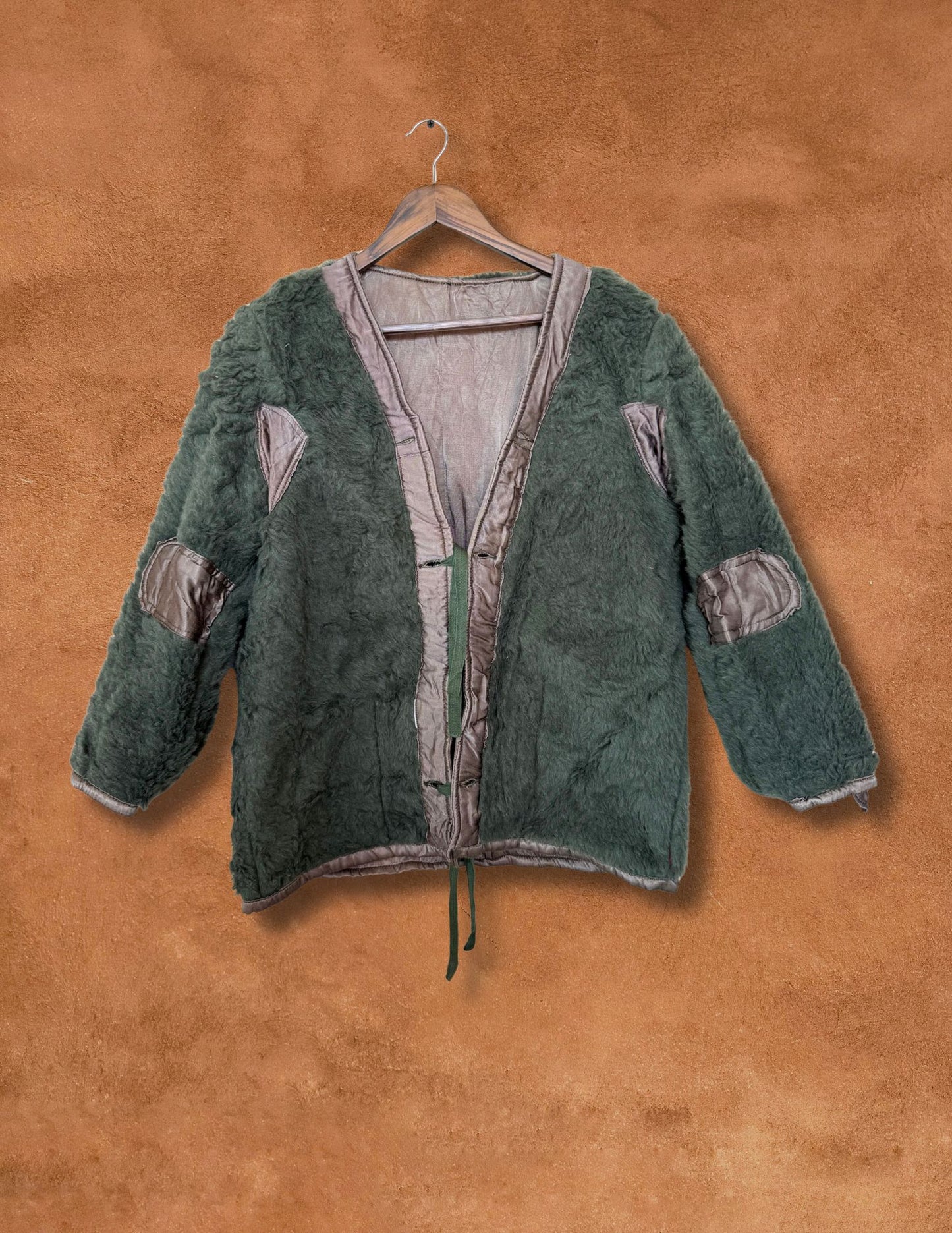 Vintage Mid-Century Greek Military Reversible Satin Jacket A