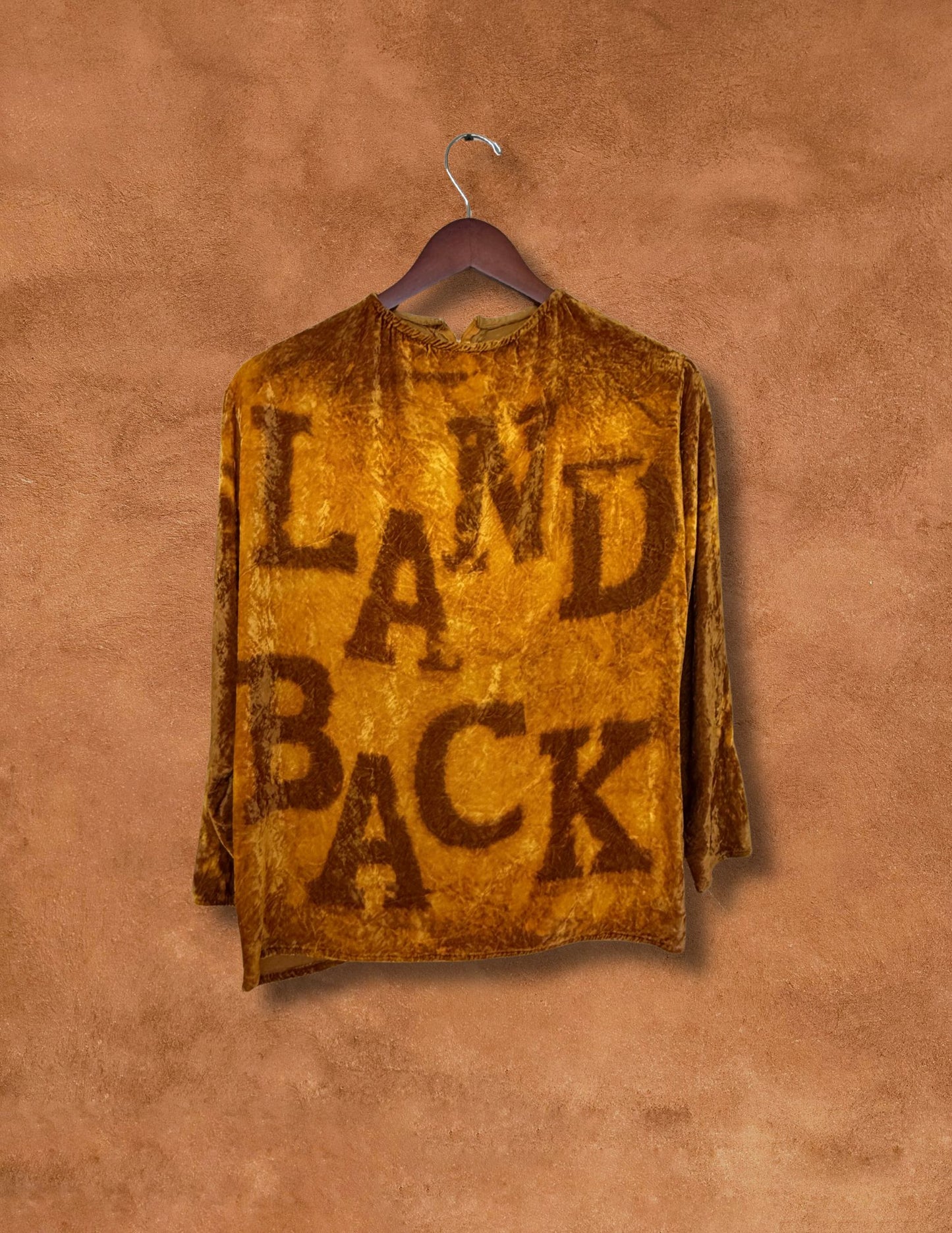 Upcycled Vintage Velvet Top - Land Back