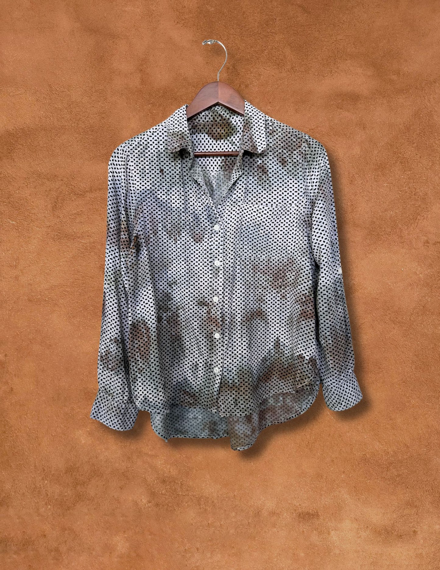Upcycled Vintage Pattern Shirt 44 x 25
