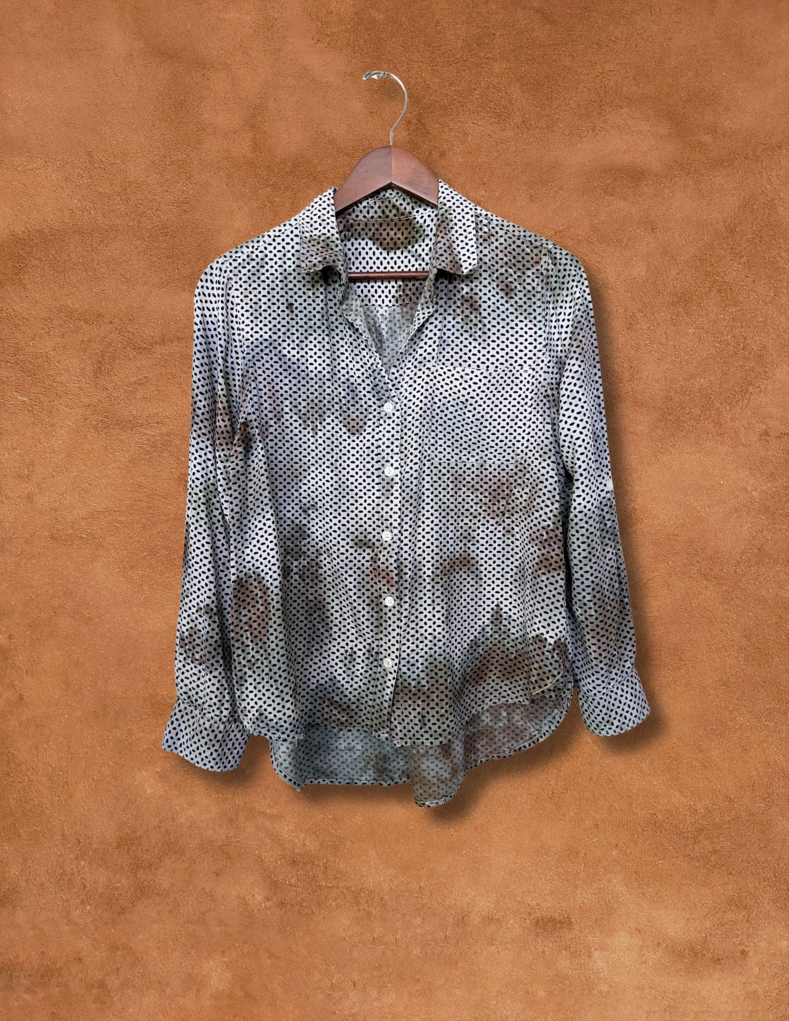 Upcycled Vintage Pattern Shirt 44 x 25