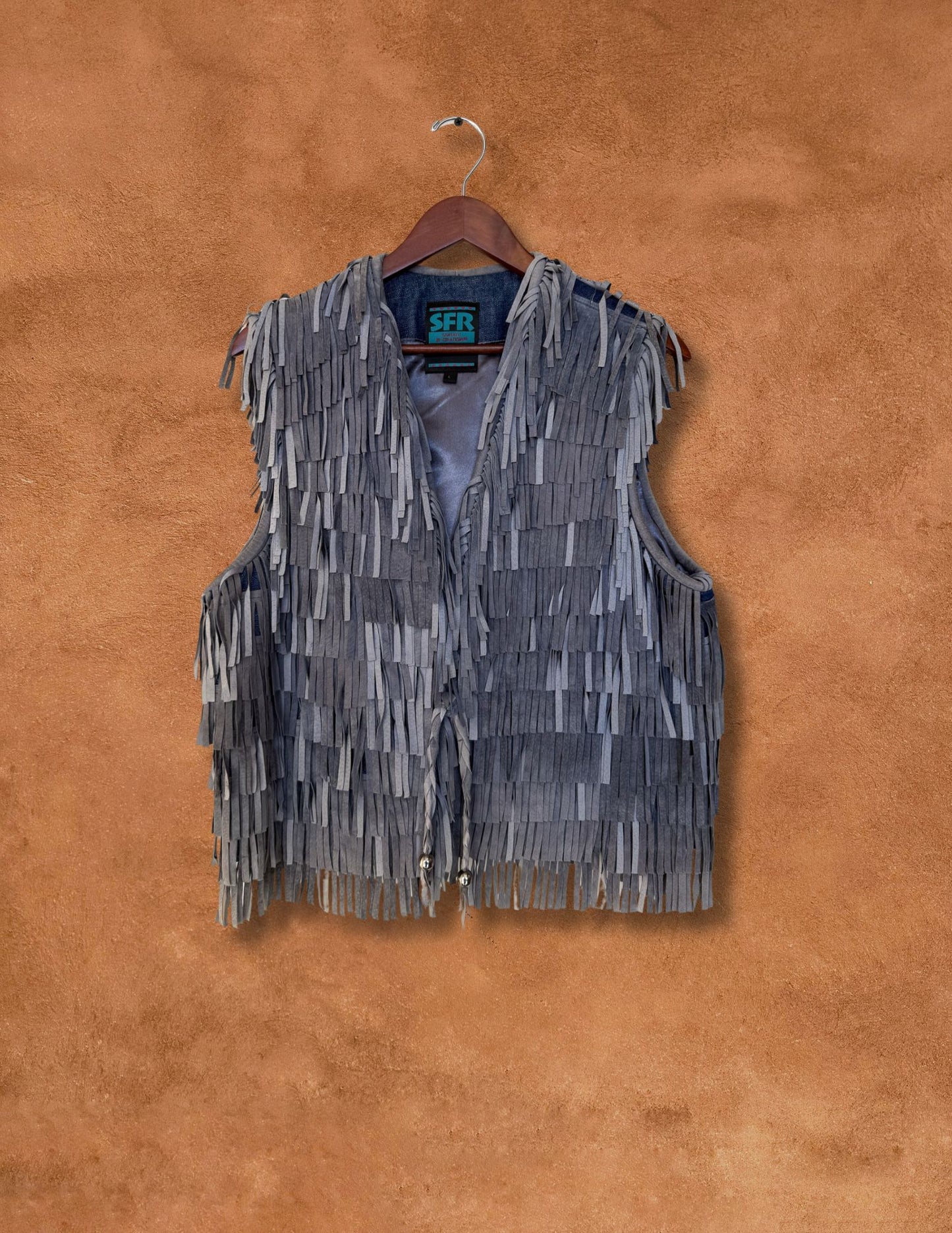 Vintage 80s Fringed Suede Vest