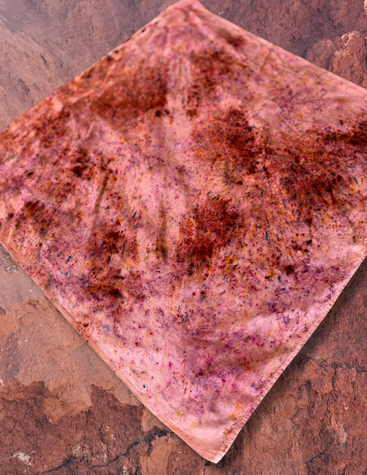 Limited Edition Hand Dyed Organic Cotton Bandana -Red Mesa