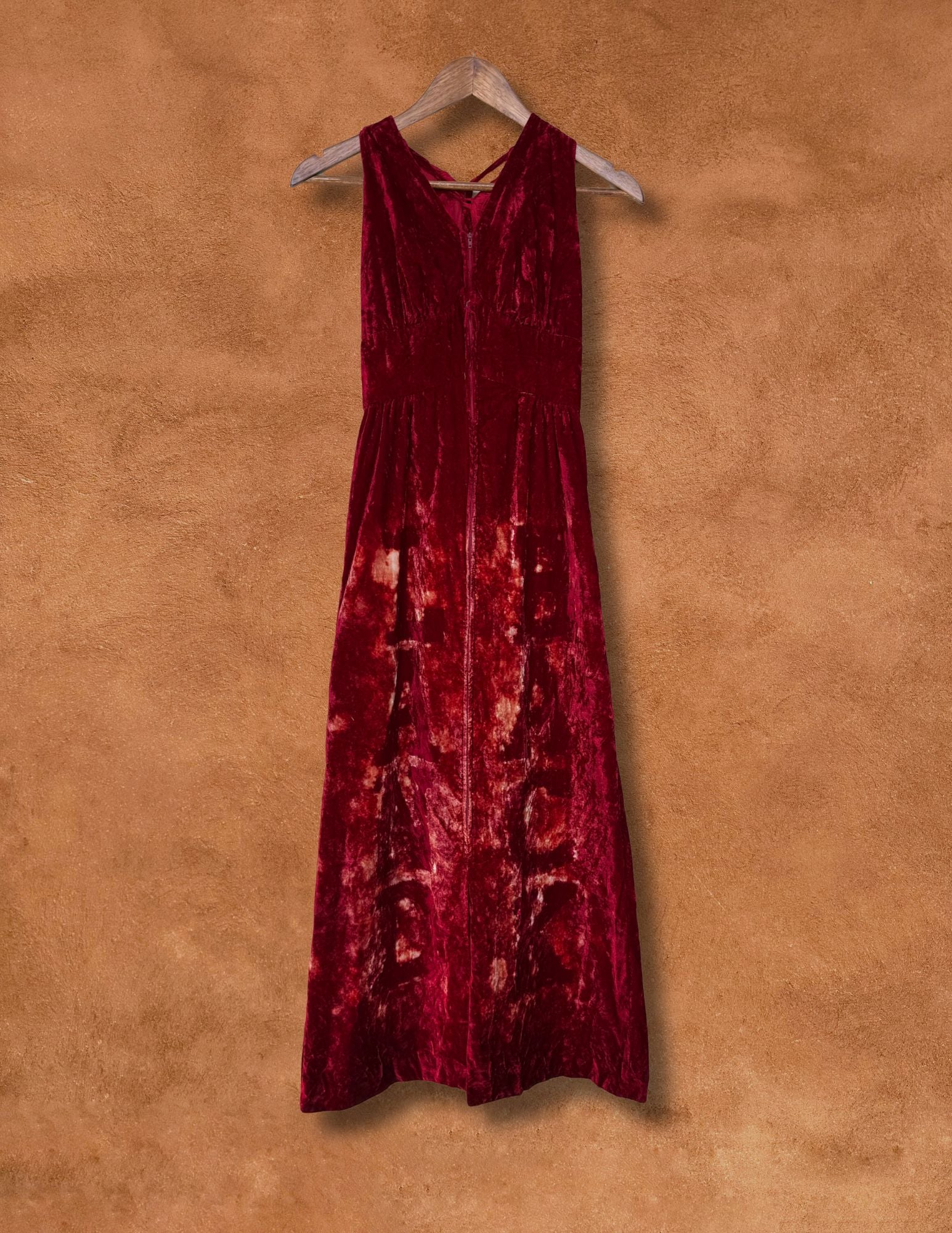 Upcycled Vintage 80s Velvet Dress - Land Back