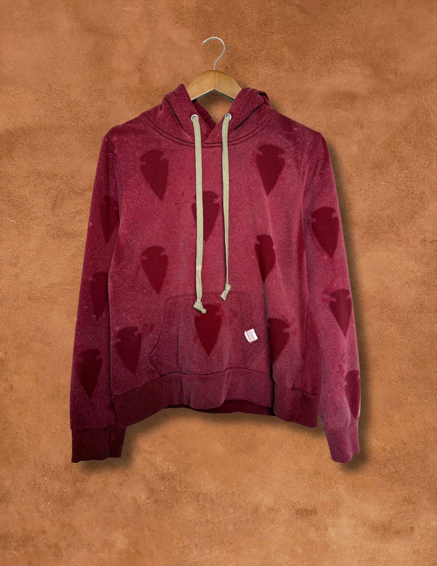 Upcycled Vintage Hoodie- 44 x 25 Arrowhead