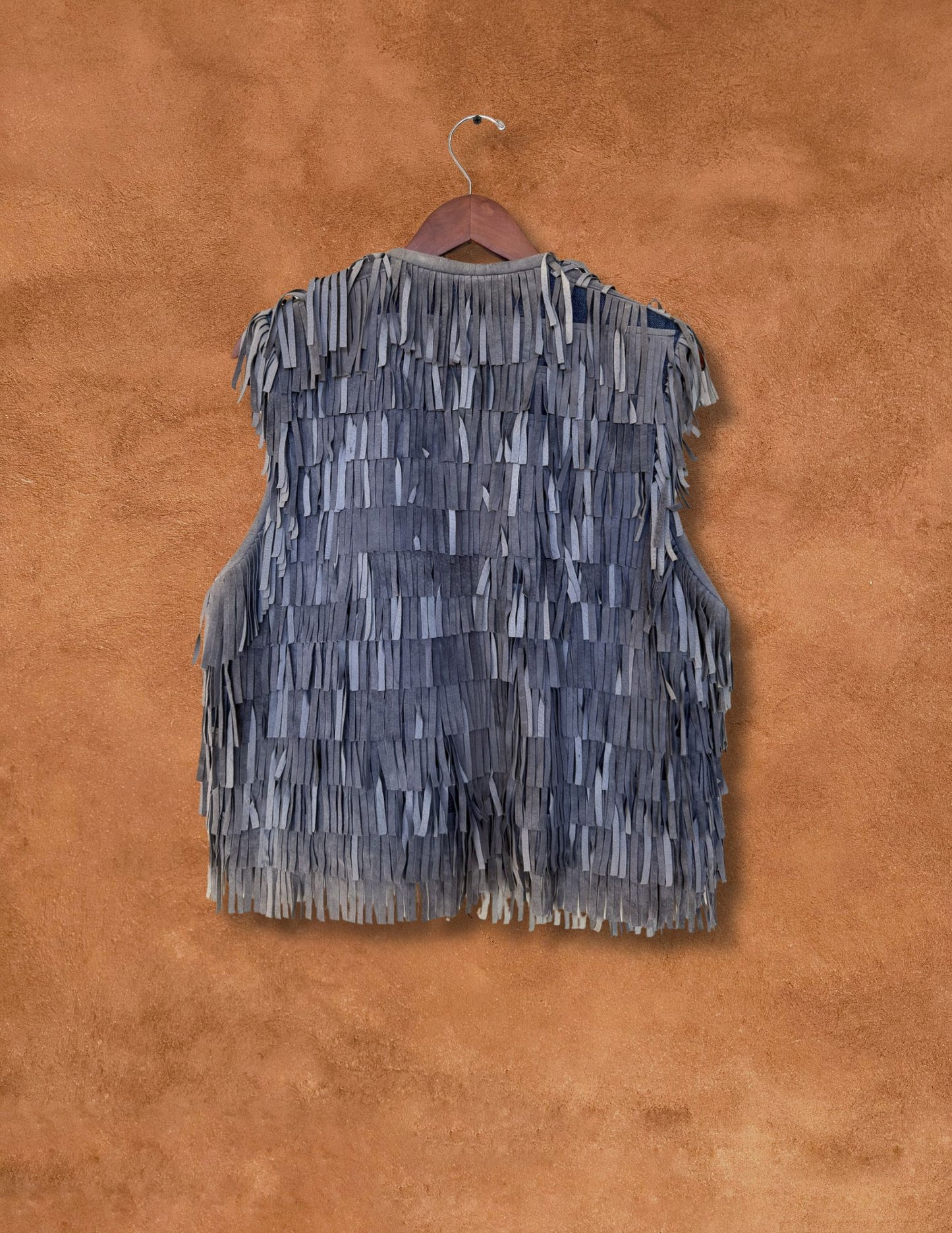 Vintage 80s Fringed Suede Vest