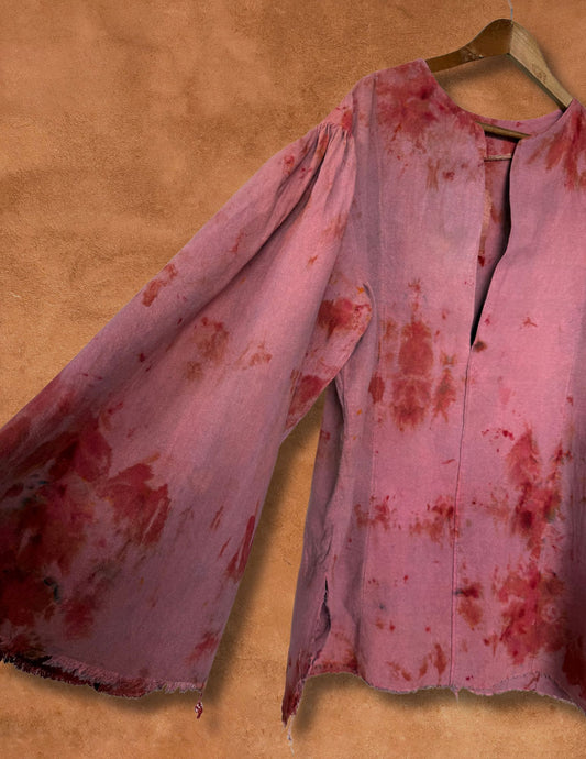 Upcycled Vintage Raw Silk Shirt