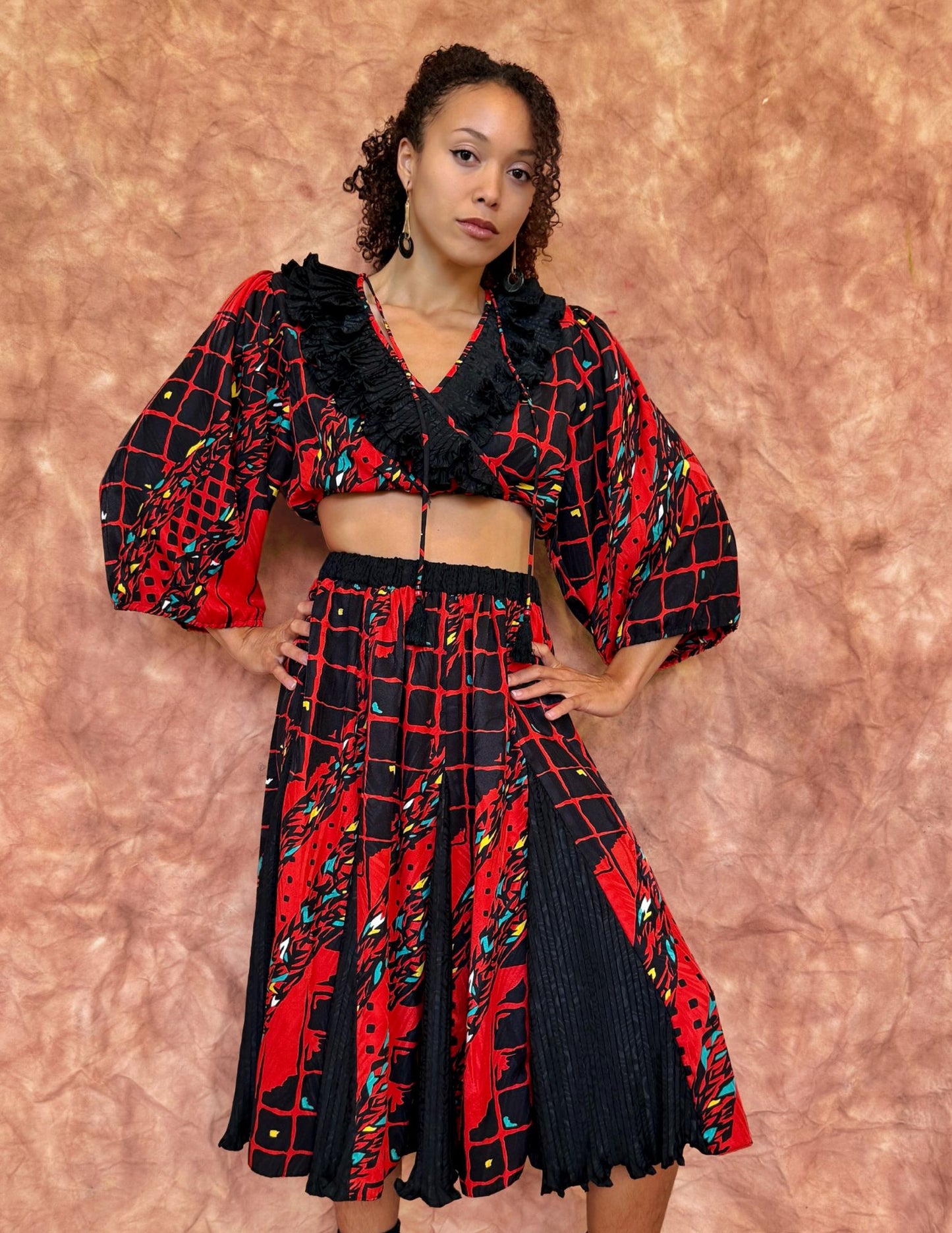 Vintage 80s Flared Skirt