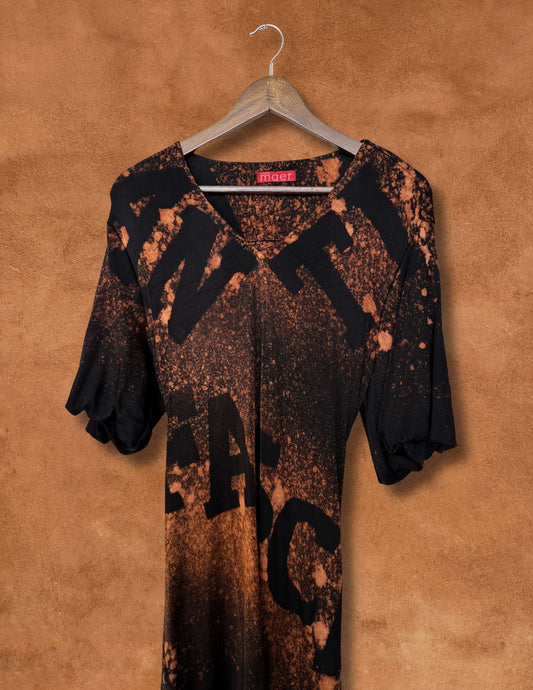 Upcycled Vintage Tunic- Anti-Fascist