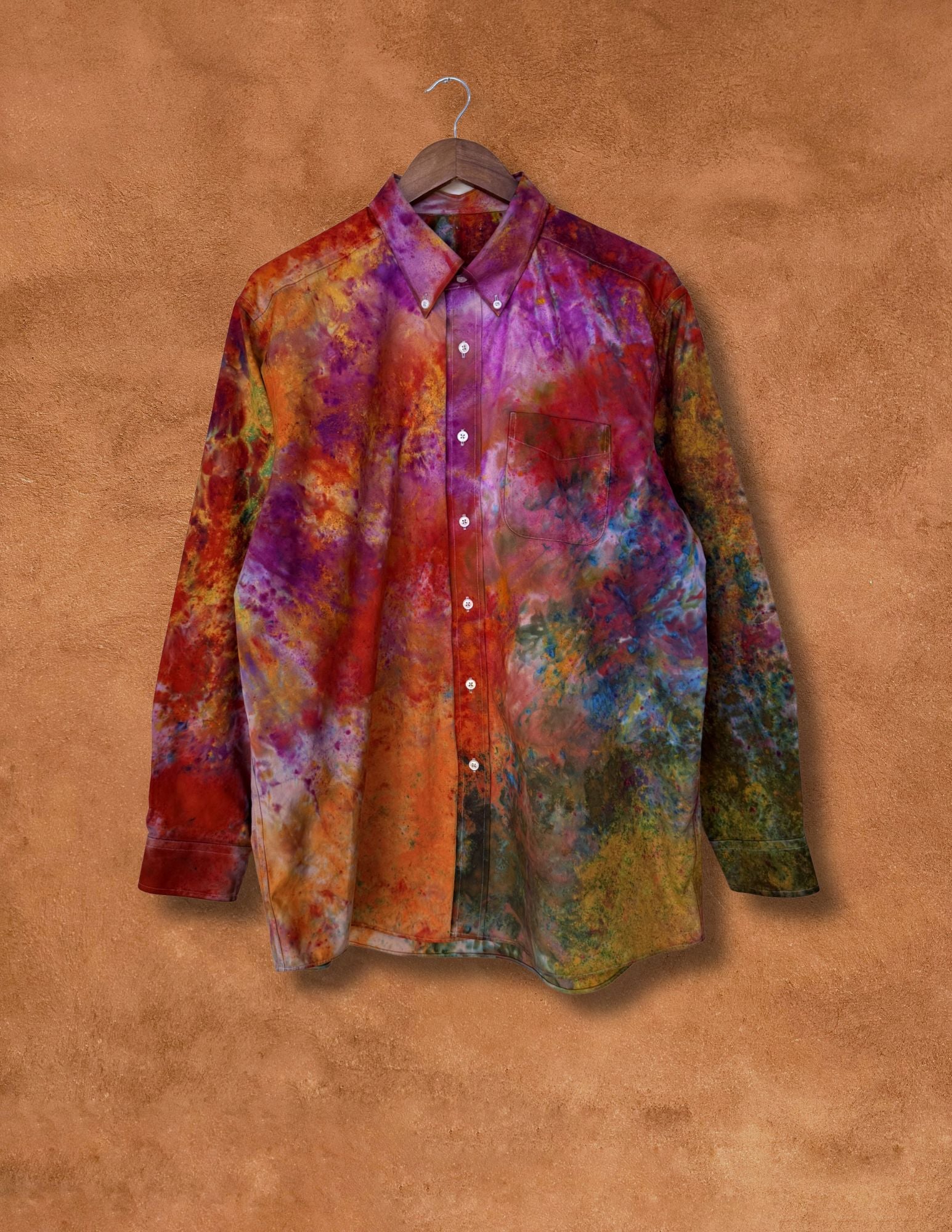 Upcycled Vintage Rainbow Shirt 50 x 31