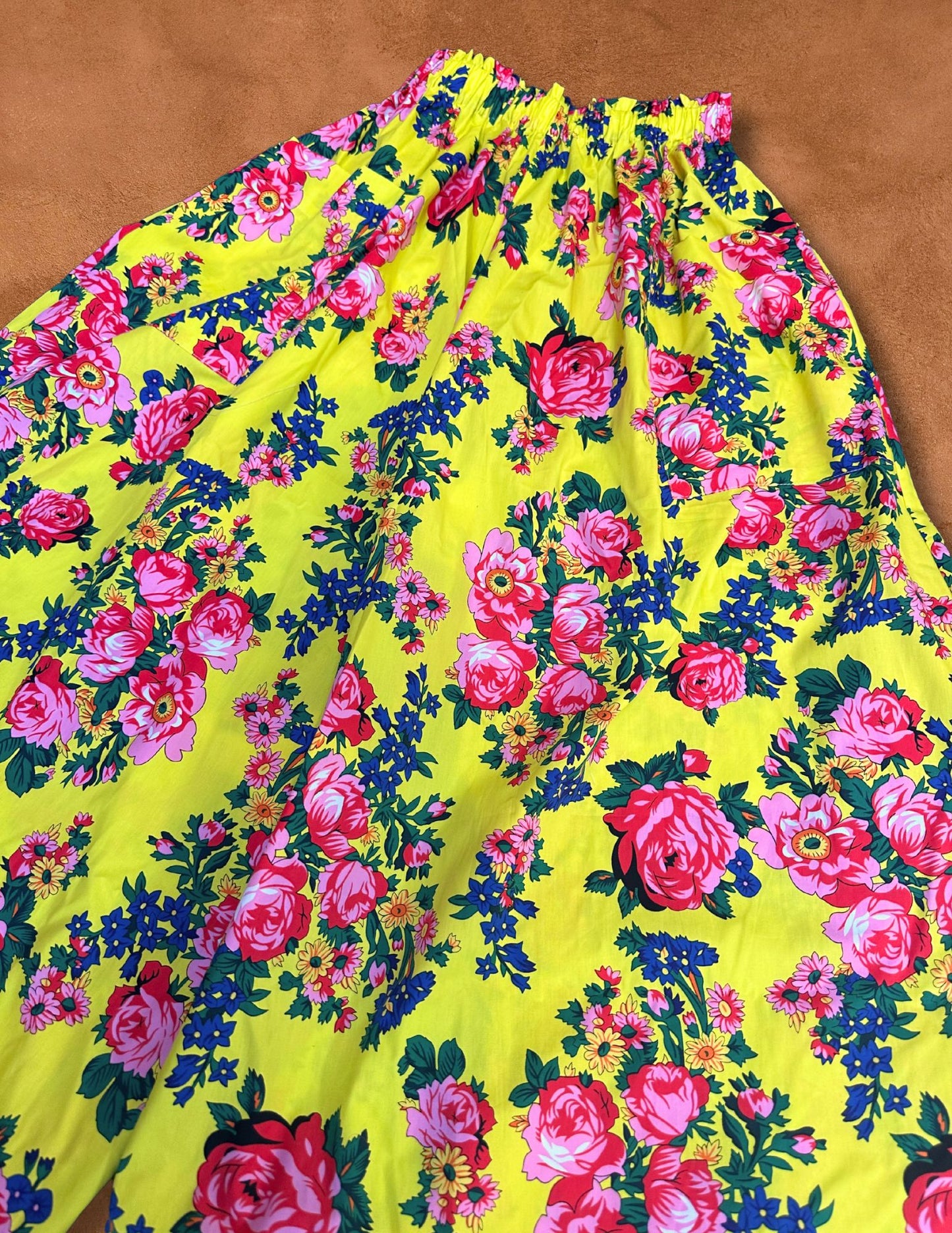 + Limited Edition Wide Leg Pant - Yellow Sáanii Rose +