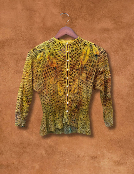 Upcycled Vintage Crochet Lace Top