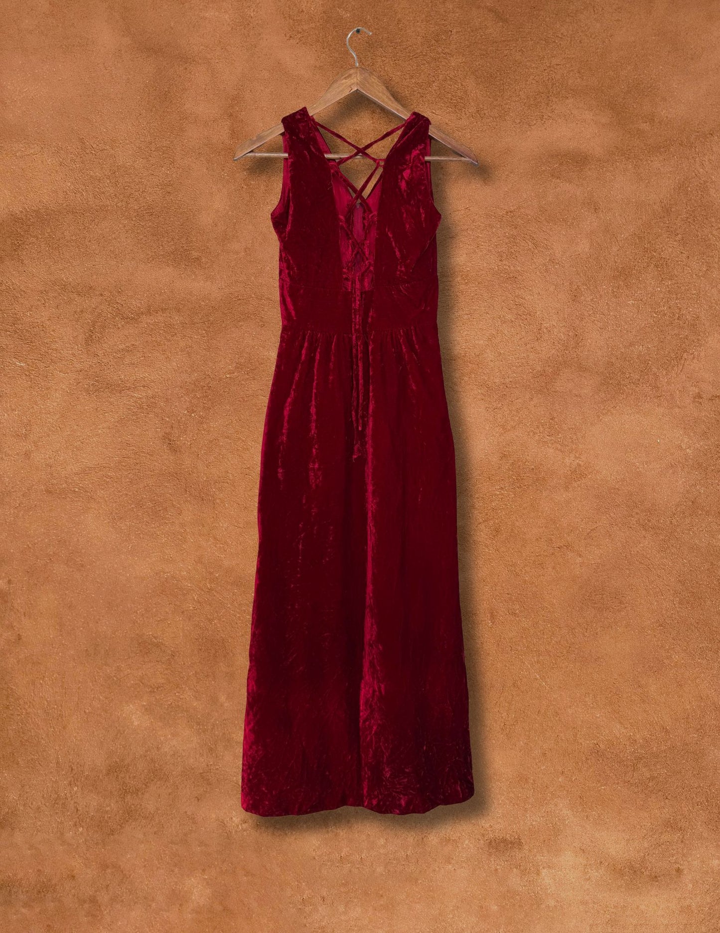 Upcycled Vintage 80s Velvet Dress - Land Back