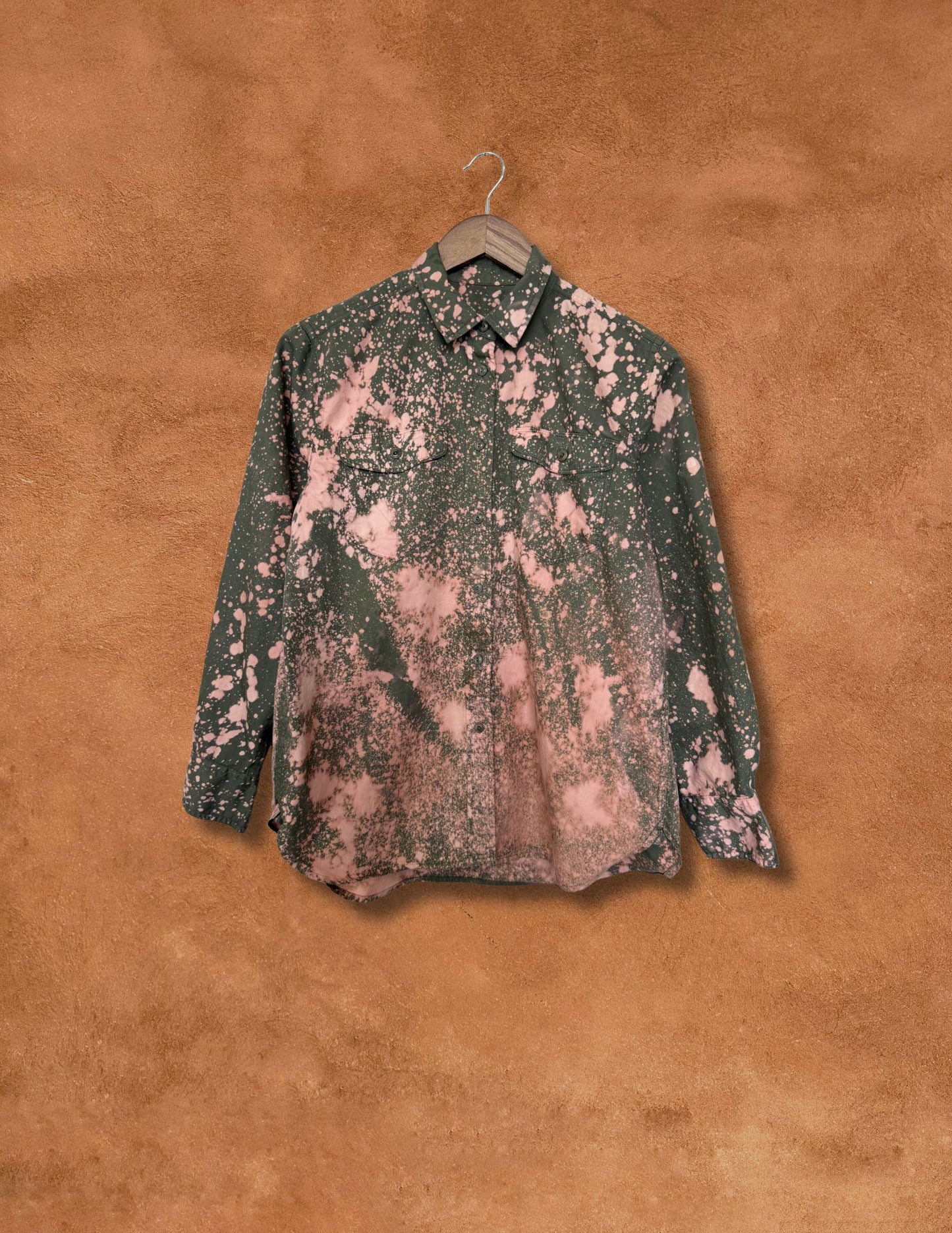 Upcycled Vintage Utility Shirt - Land Back Dept 42 x 27