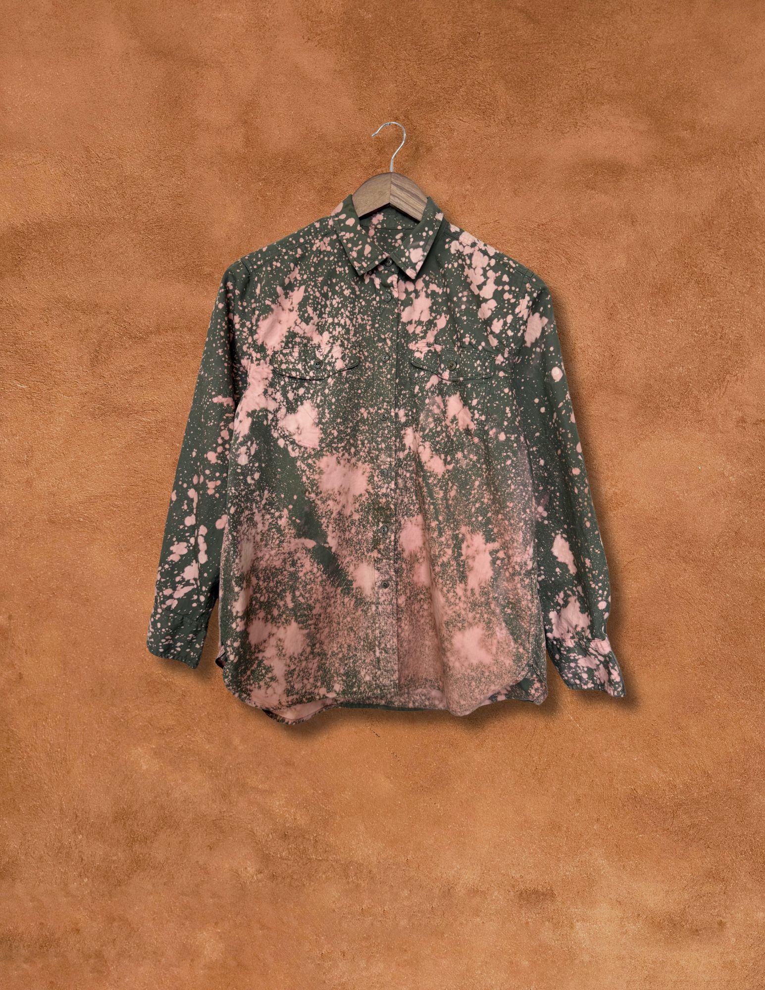 Upcycled Vintage Utility Shirt - Land Back Dept 42 x 27
