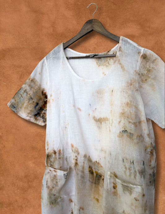 Upcycled Vintage Linen Gauze Tunic 48 x 37