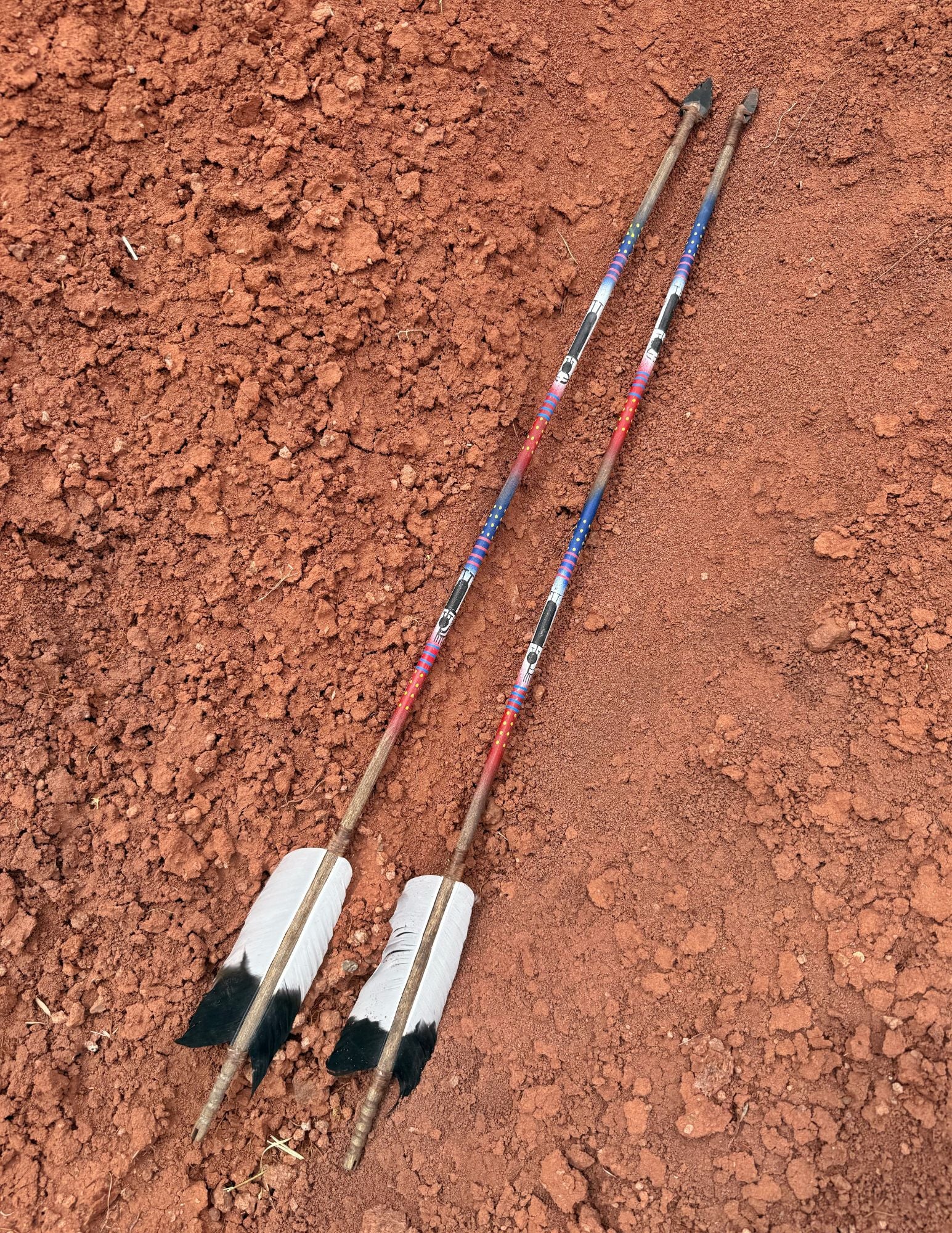Navajo Made Handpainted Arrows- Pair