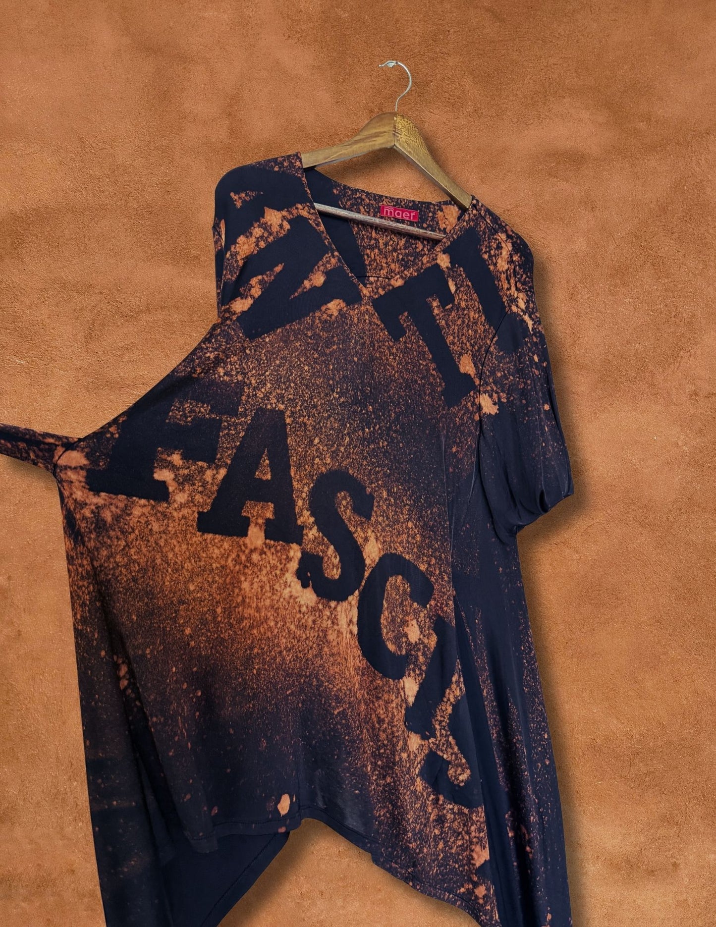 Upcycled Vintage Tunic- Anti-Fascist