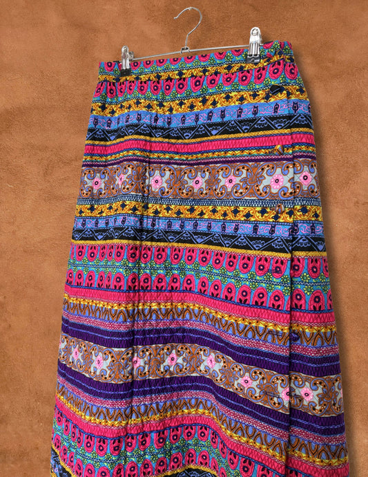Vintage 70s Hostess Maxiskirt 29 x 42