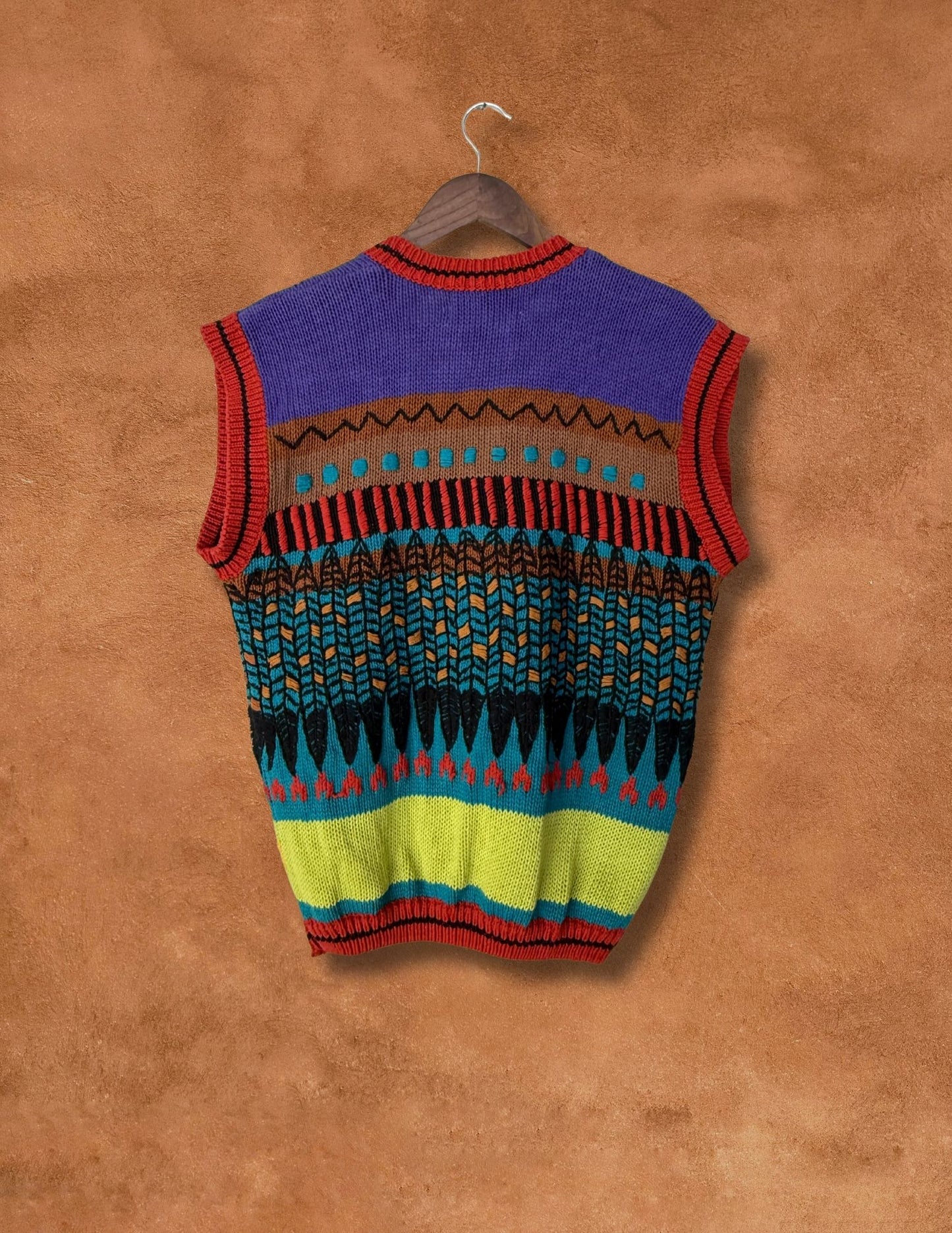 Vintage 80s Sweater Vest 42 x 26