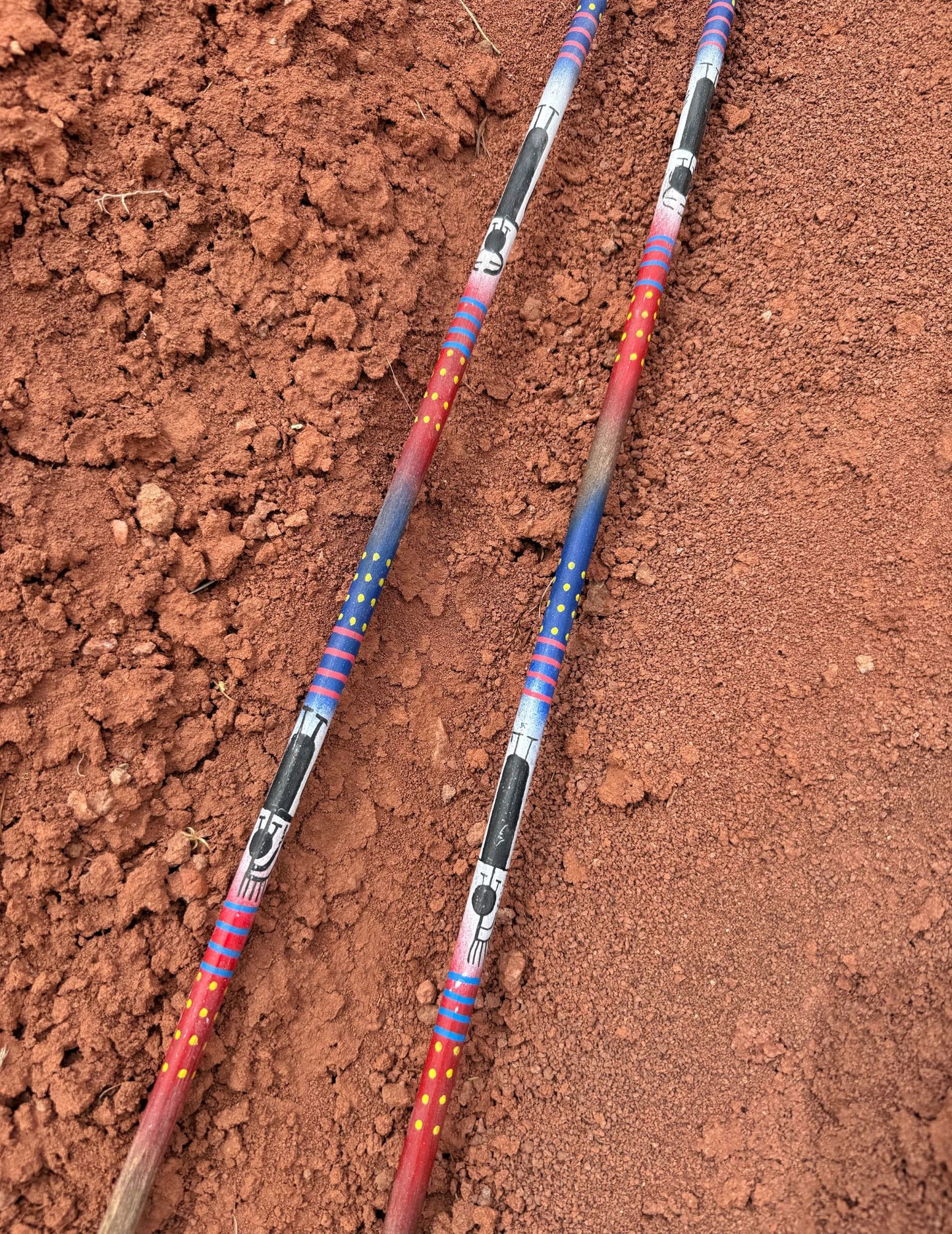 Navajo Made Handpainted Arrows- Pair