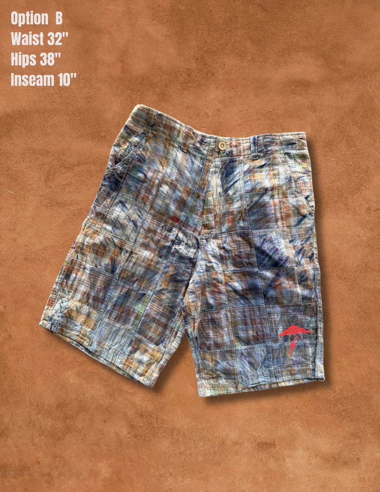 Upcycled Vintage Madras Plaid Shorts- 30/32/34/36