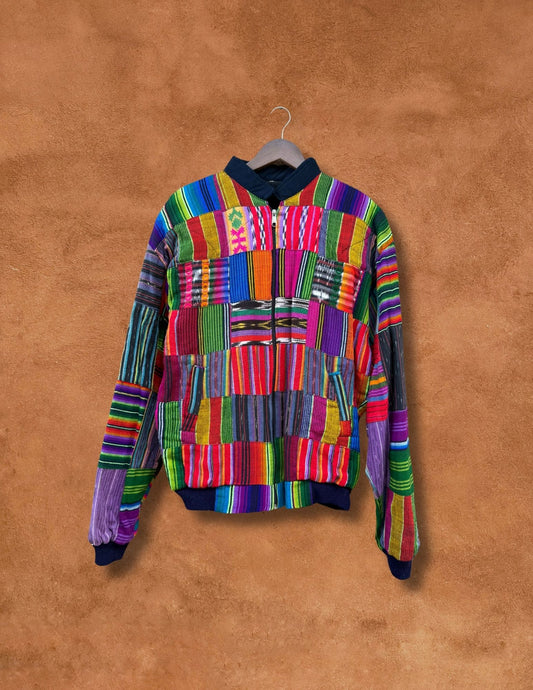 Vintage 80s Guatamalan Patchwork Jacket