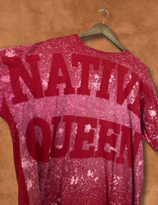 Upcycled Vintage Tee- 52 x 29 Native Queen