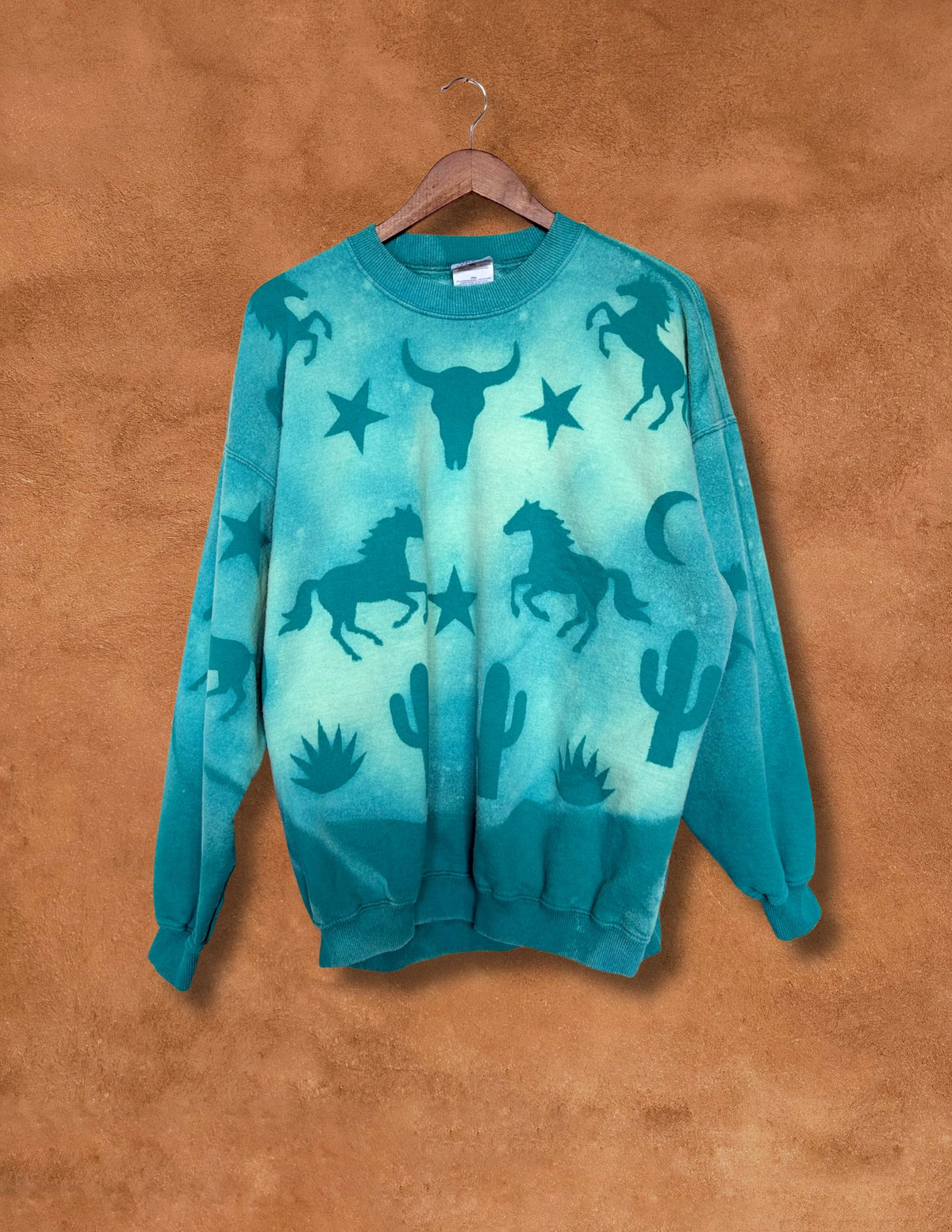 Upcycled Vintage Crewneck Sweatshirt- 54 x 28 Eclectic Southwest