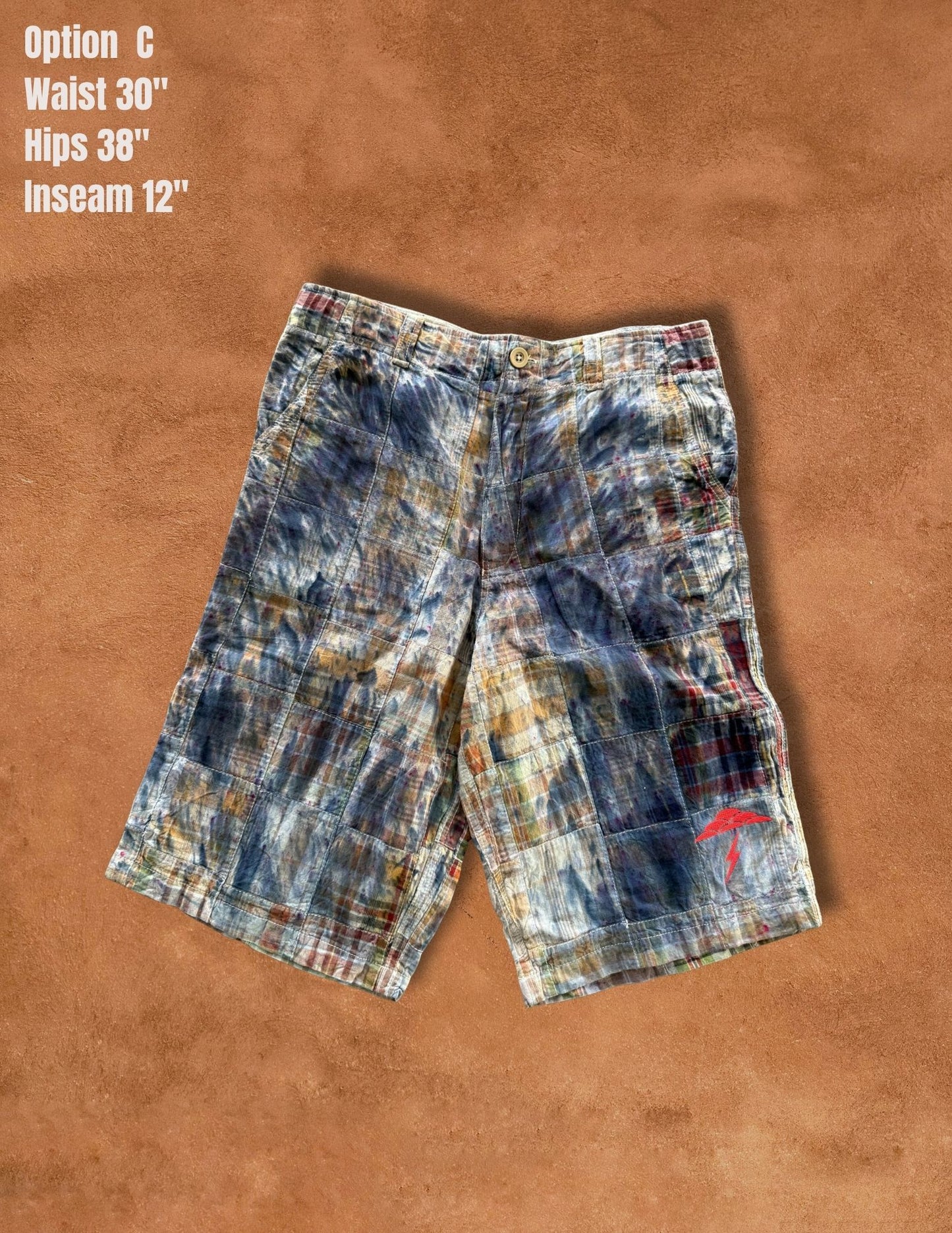 Upcycled Vintage Madras Plaid Shorts- 30/32/34/36