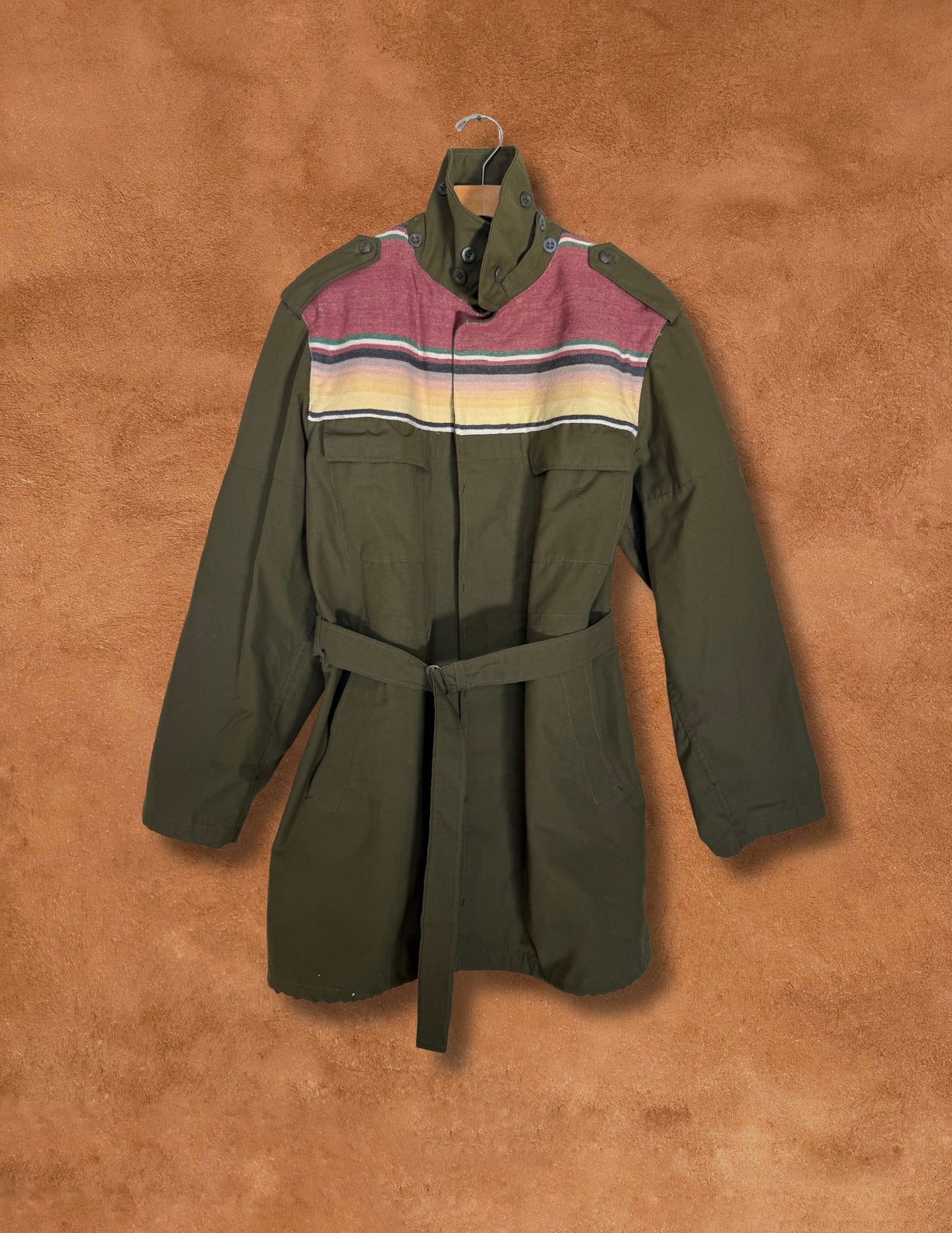 Upcycled Military Field Jacket — Midcentury Blanket Edition E