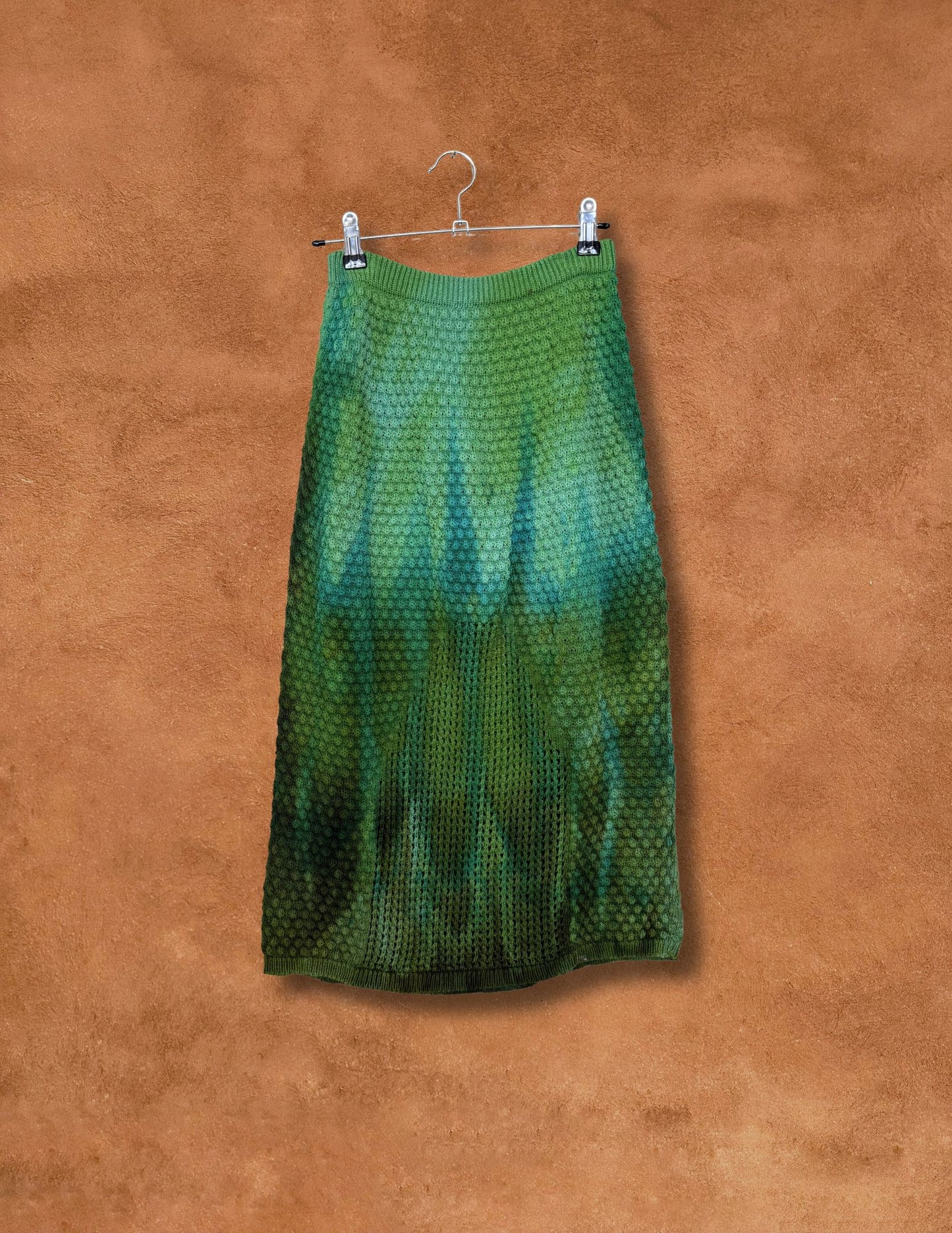Vintage 80s Knit Hand Dyed Skirt