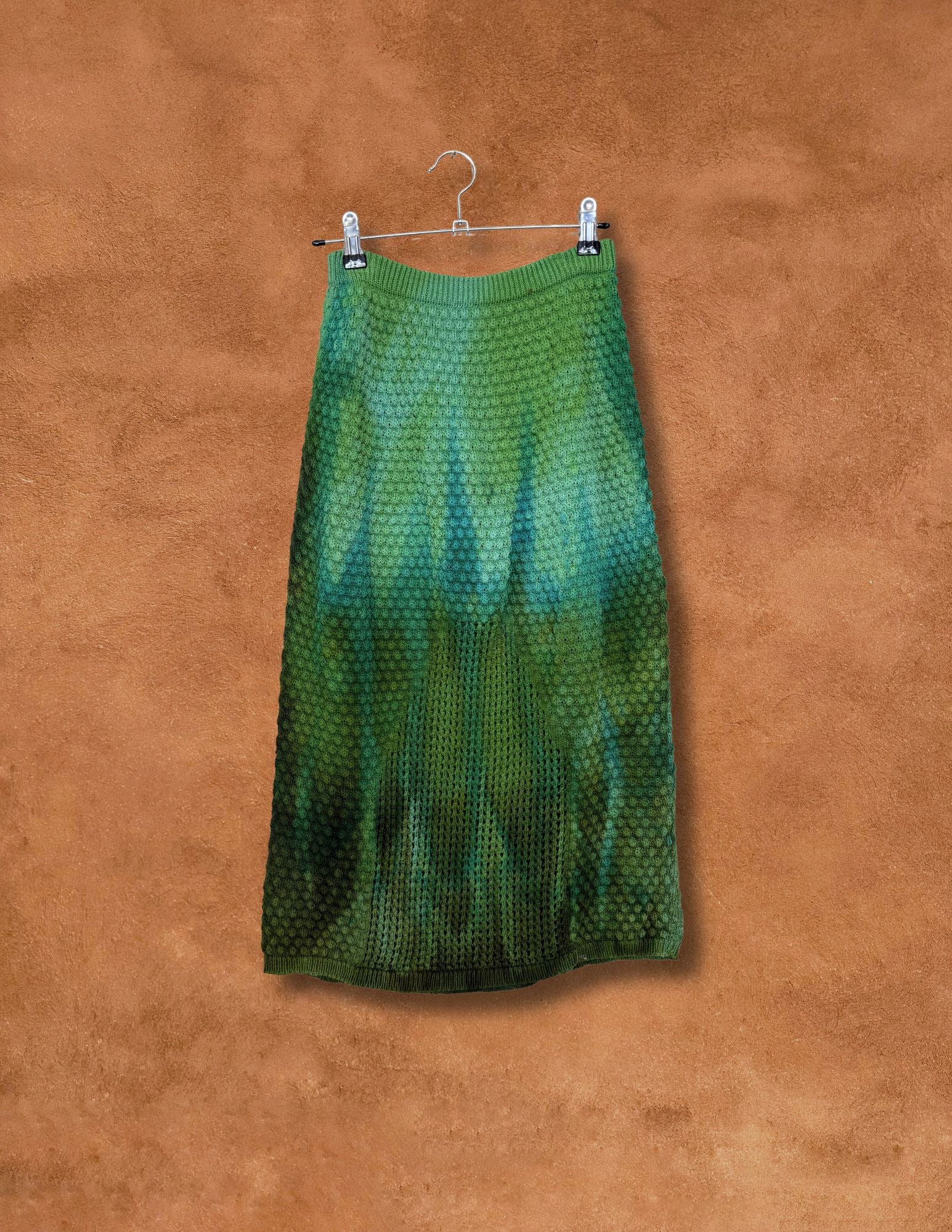 Vintage 80s Knit Hand Dyed Skirt