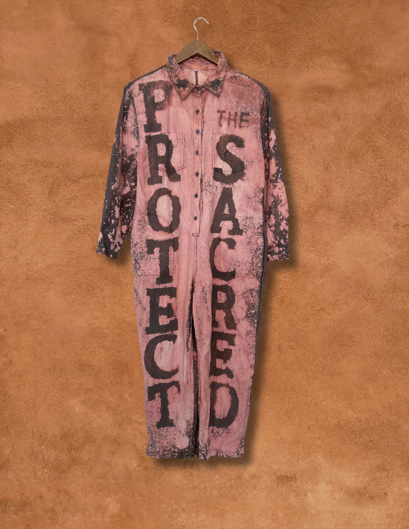 Upcycled Vintage Hand Dyed Flysuit- Protect The Sacred