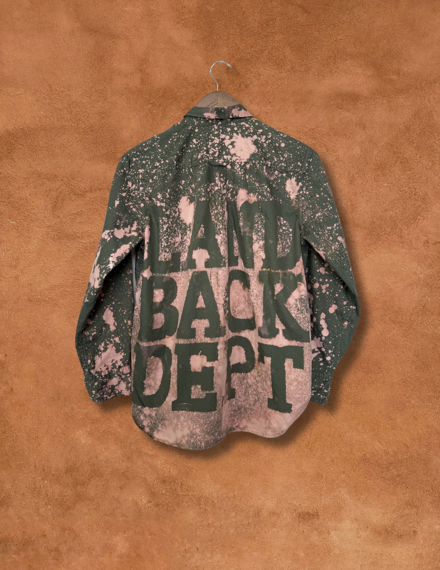 Upcycled Vintage Utility Shirt - Land Back Dept 42 x 27