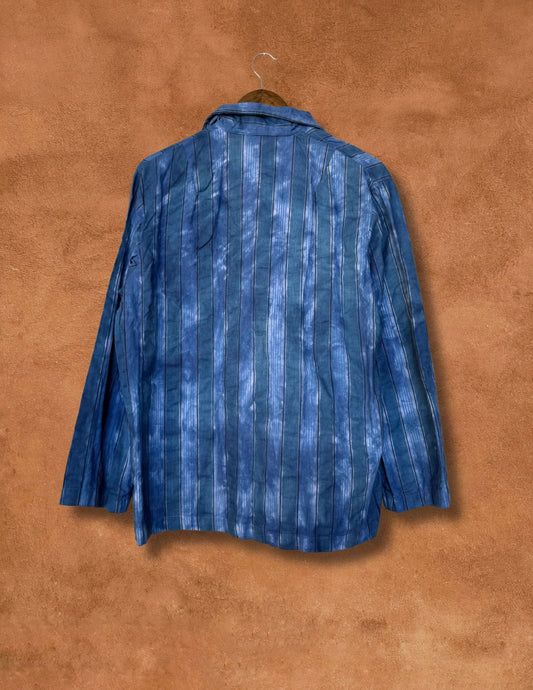 Upcycled Vintage Pajama Top Indigo Rain