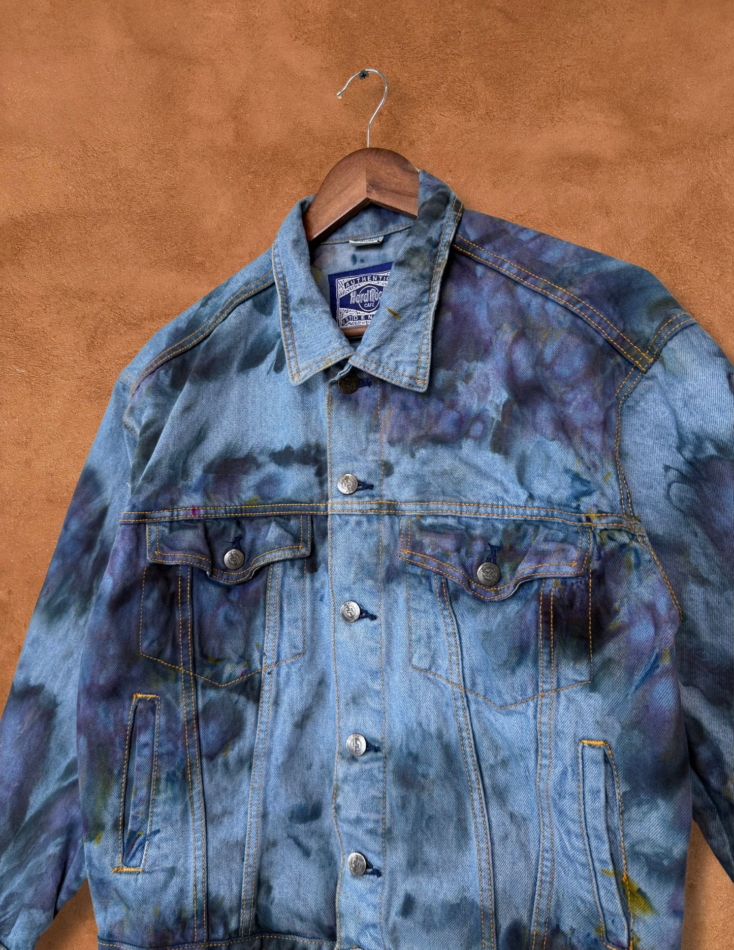 Upcycled 90s Vintage Hard Rock Denim Jacket