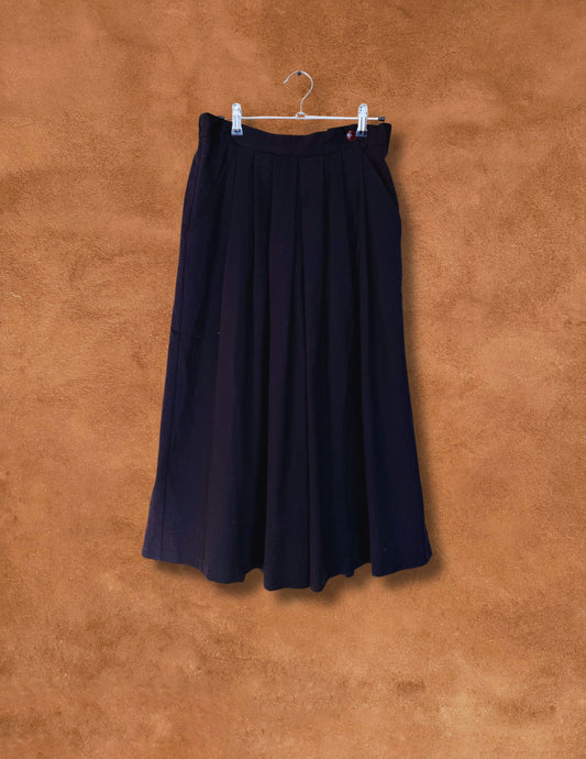 Vintage 80s Wide Leg Cropped Pant