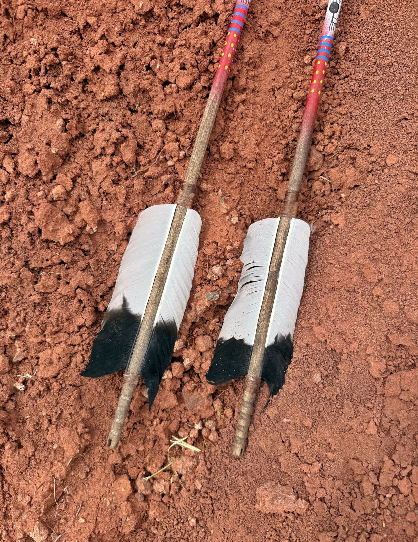Navajo Made Handpainted Arrows- Pair