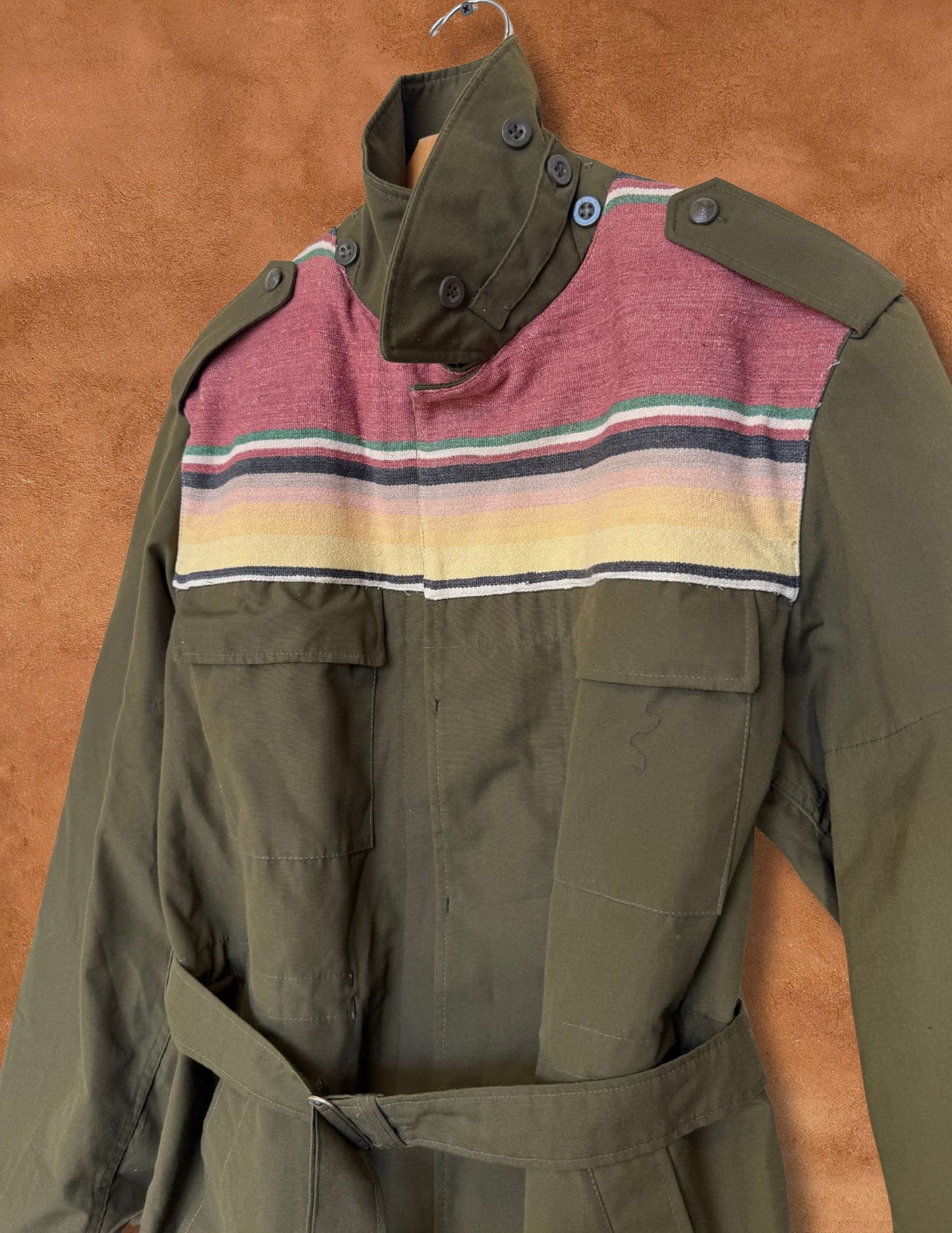 Upcycled Military Field Jacket — Midcentury Blanket Edition E