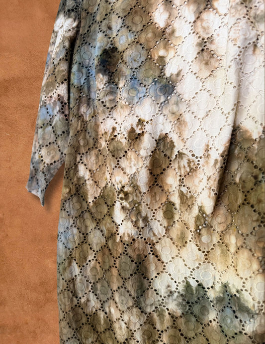 Upcycled Vintage Eyelet Dress 38 x 36