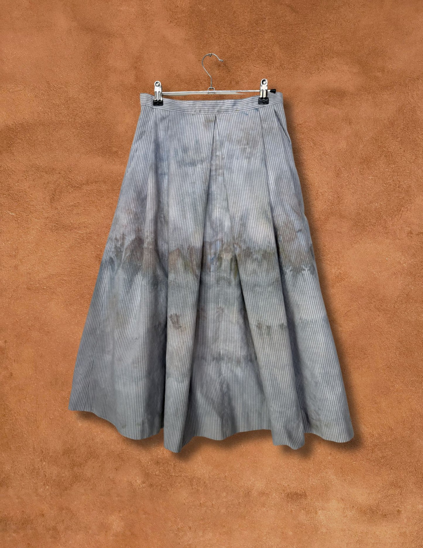 Upcycled Vintage 80s Striped Skirt 26 x 31