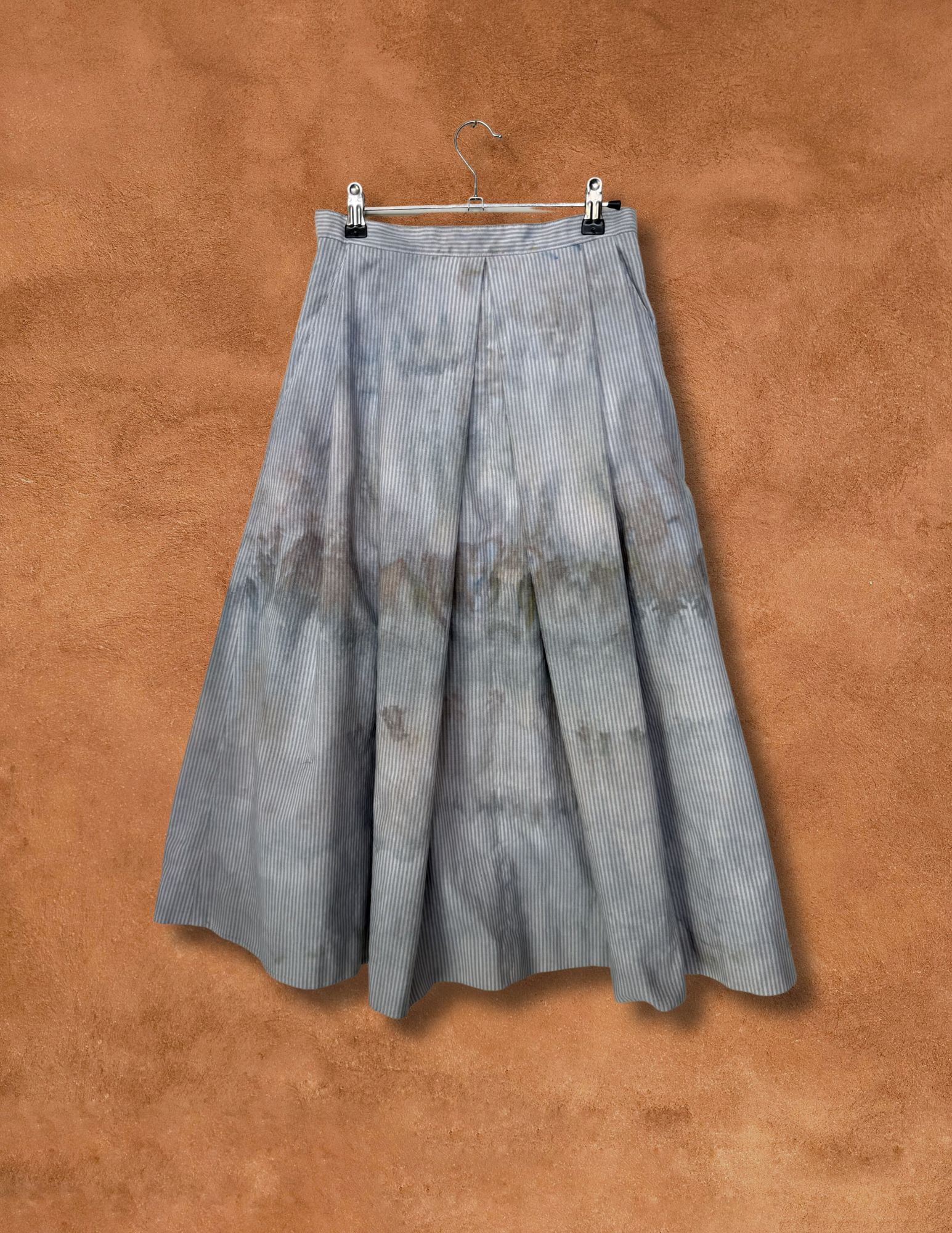 Upcycled Vintage 80s Striped Skirt 26 x 31