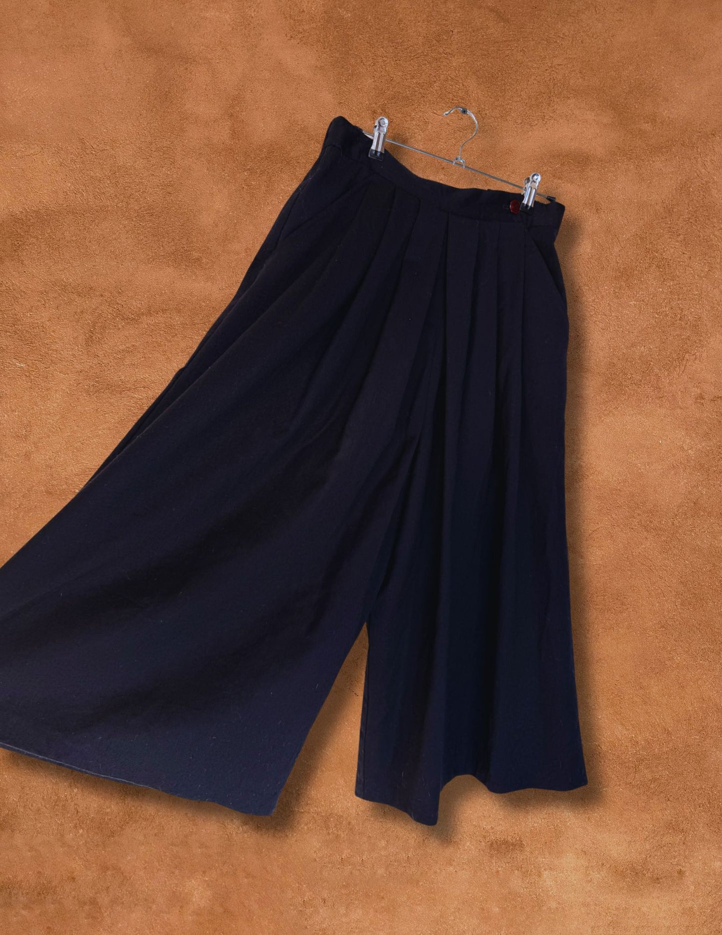 Vintage 80s Wide Leg Cropped Pant