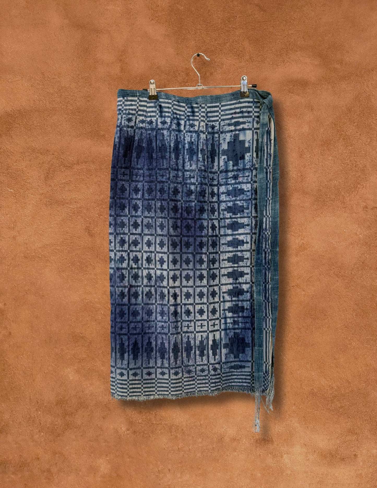 Upcycled Vintage Overshot Wrap Skirt