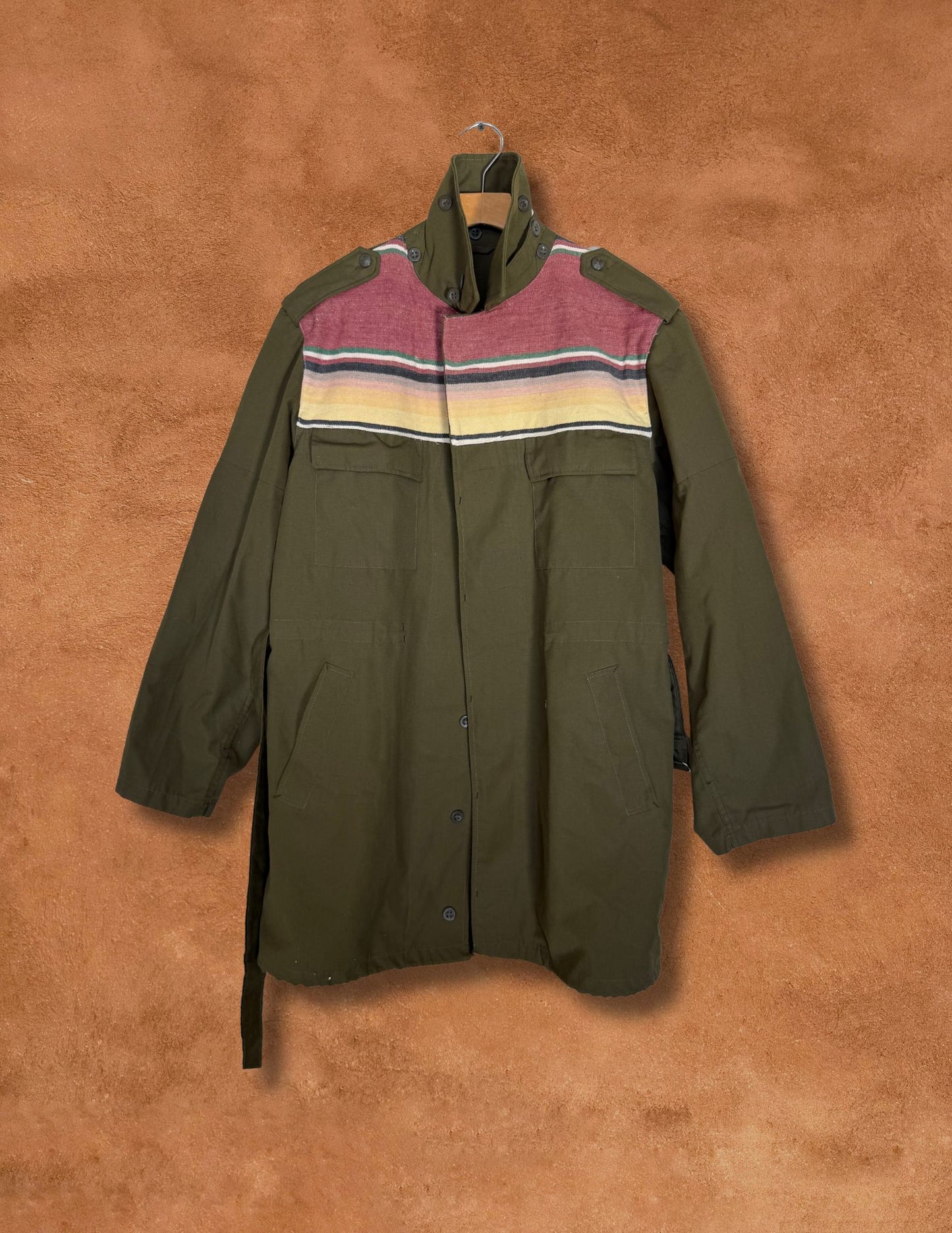 Upcycled Military Field Jacket — Midcentury Blanket Edition E