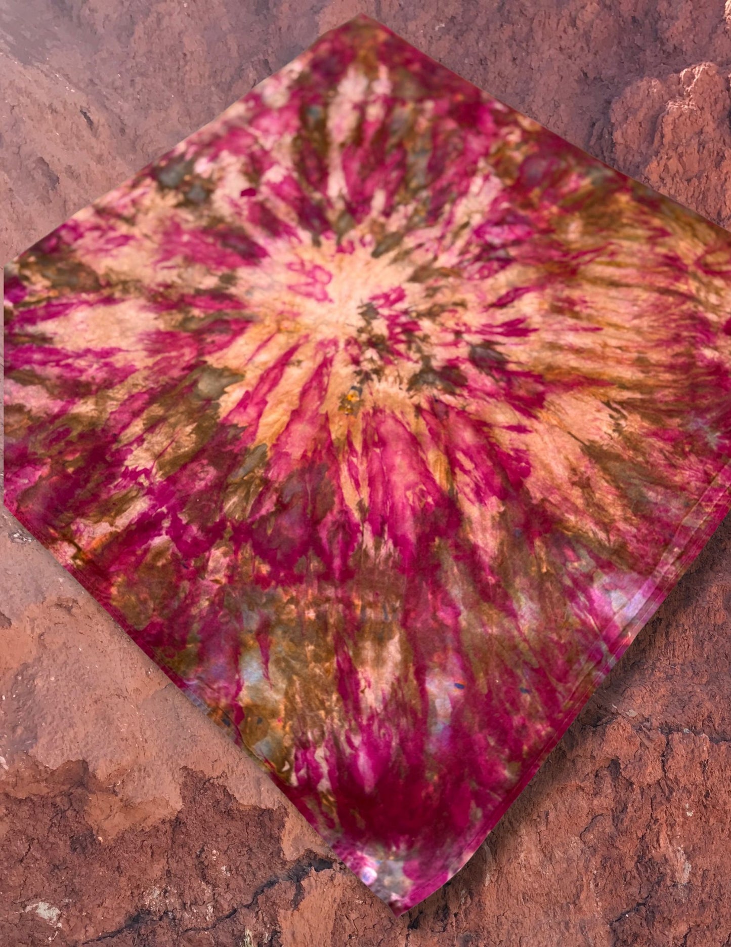 Limited Edition Hand Dyed Organic Cotton Bandana -Sugarplum