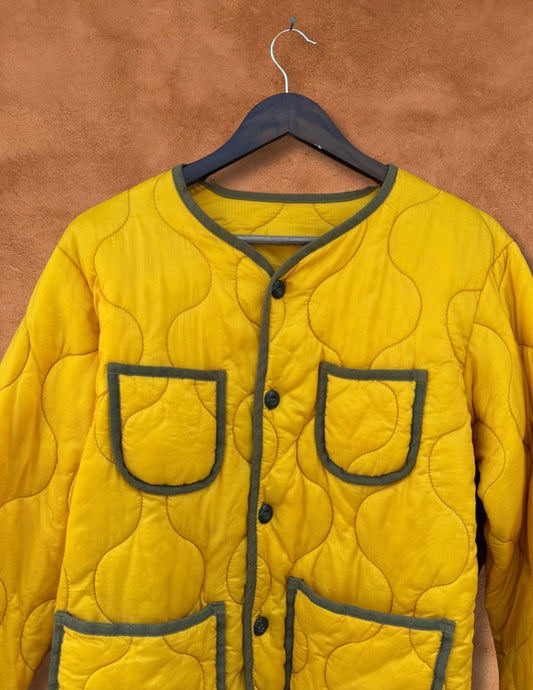Vintage Military Quilted Cardigan