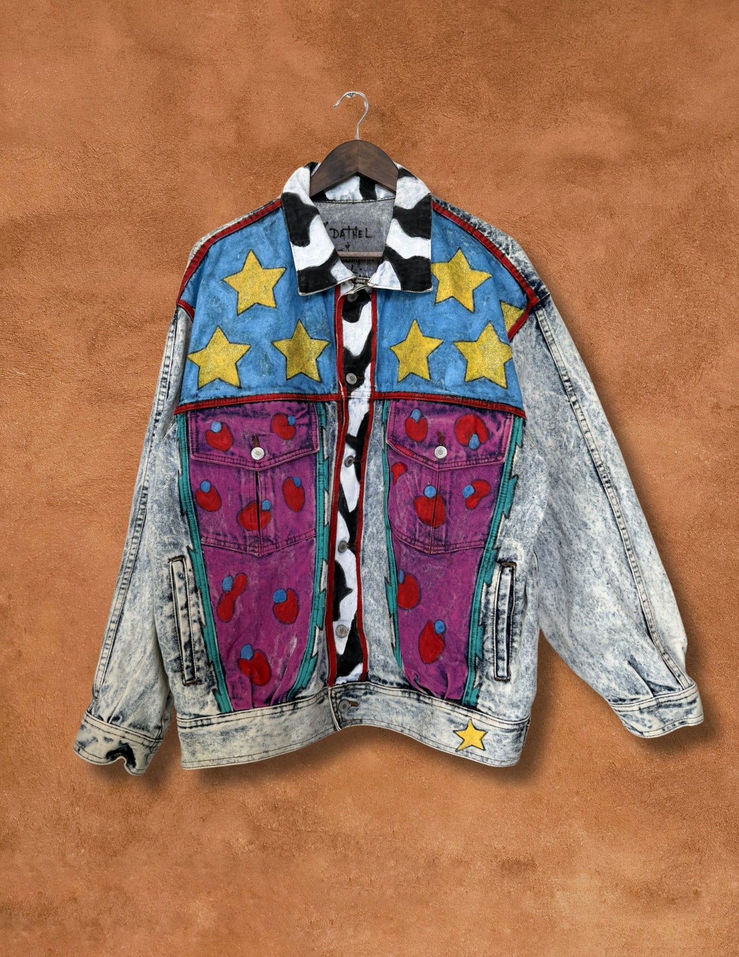 Vintage 80s Handpainted Southwest Jacket 52 x 29