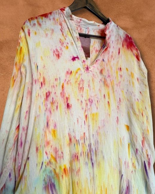 Limited Edition Hand Dyed Gauze Shirts - Rainbow