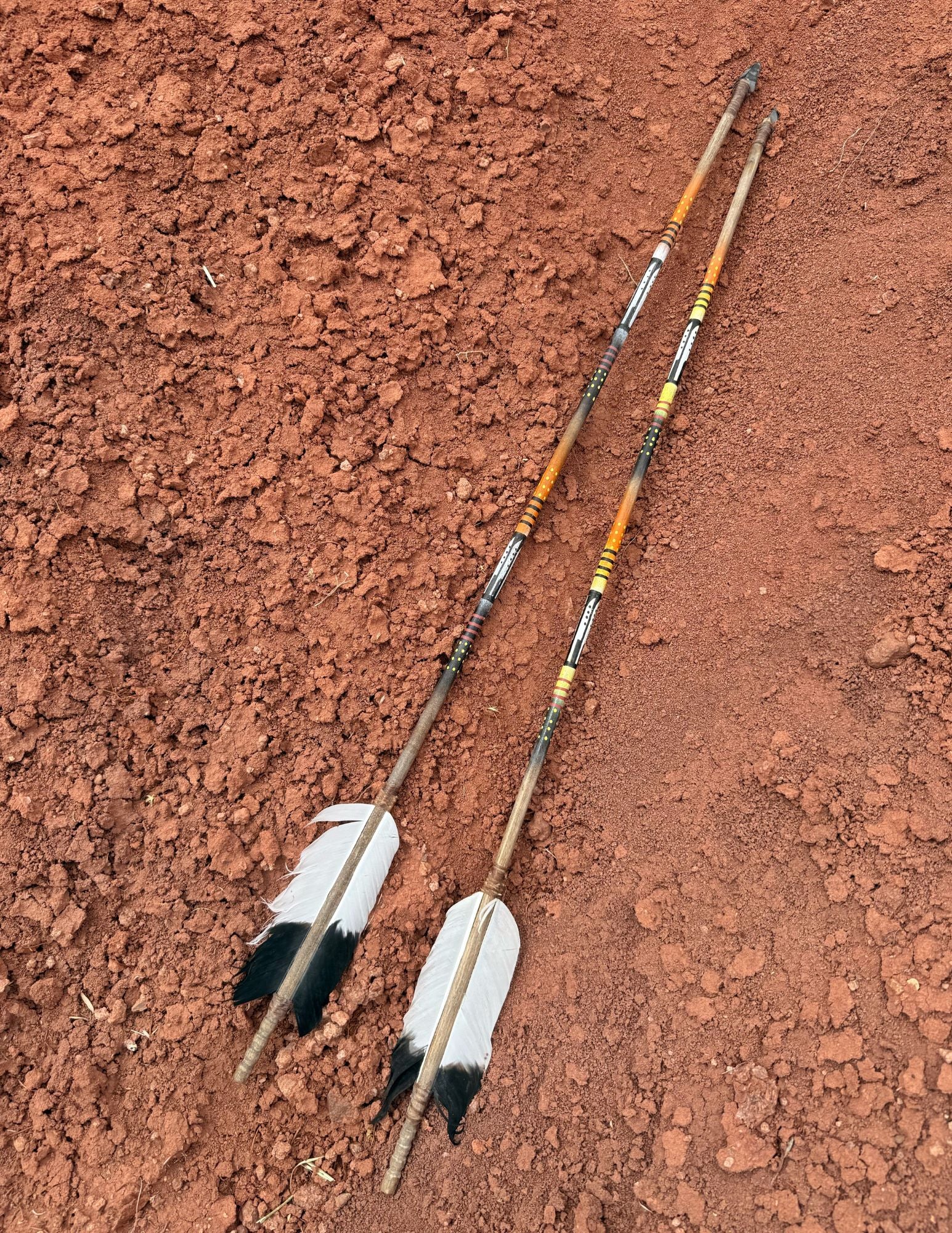 Navajo Made Handpainted Arrows- Pair